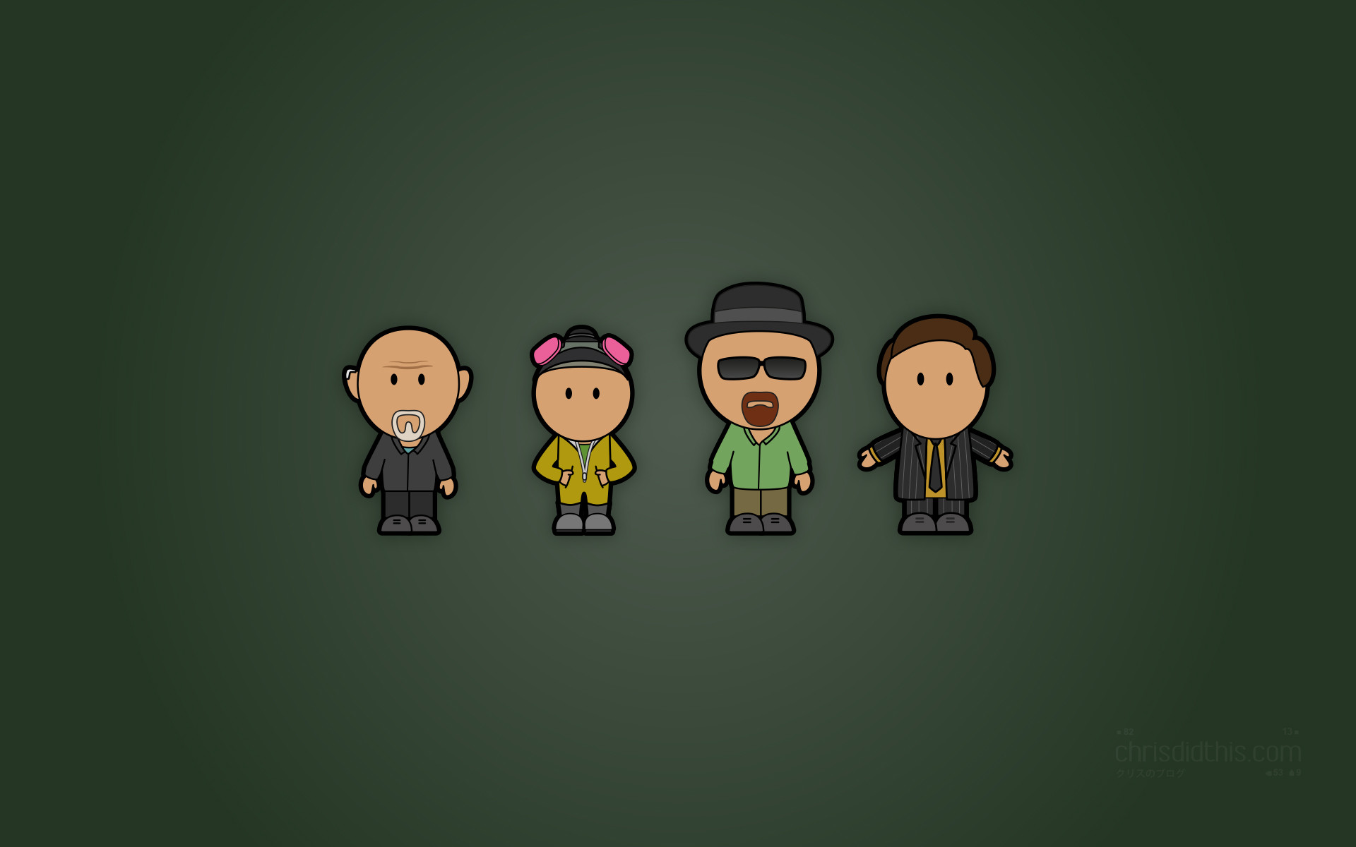 Walter White, Jesse Pinkman, Breaking Bad, Chibi, Minimalista, 16:10 Full HD, sfondo widescreen