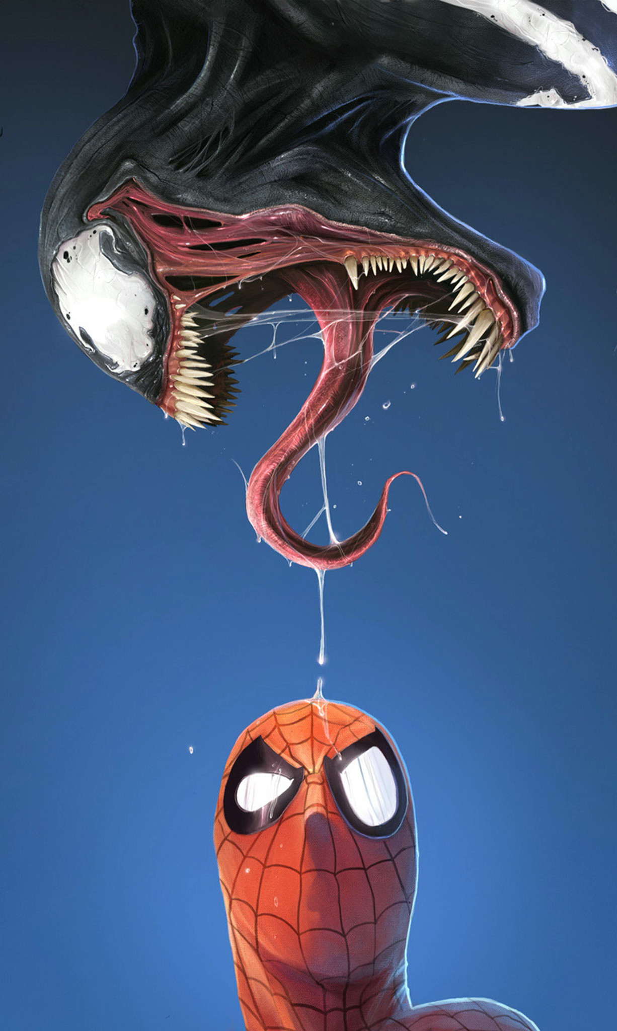 Venom, Spider-Man, Marvel, Blu, Full HD, sfondo per iPhone e Android