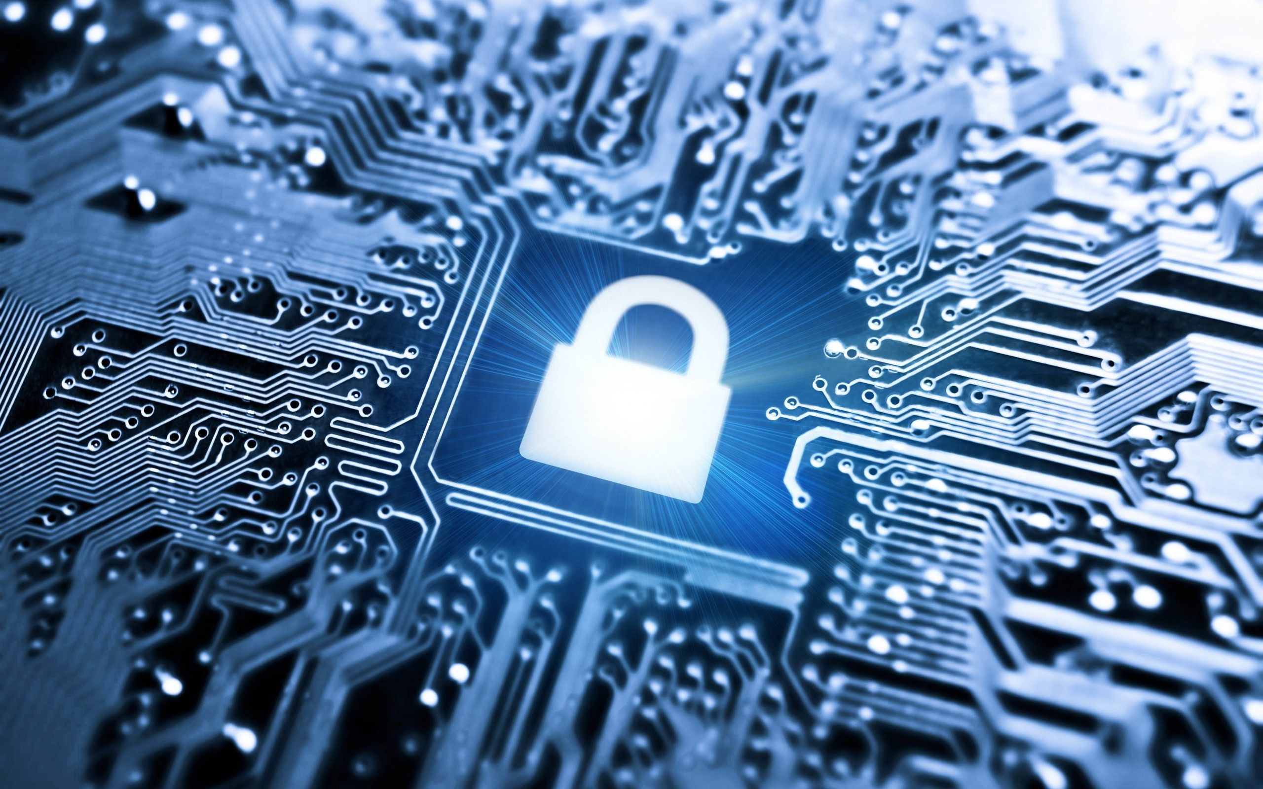 Lucchetto, Sicurezza informatica, Circuito stampato, Blu, 16:10 2K, sfondo widescreen