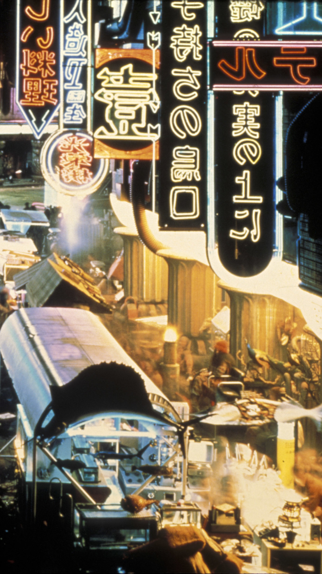 Blade Runner, Neon, Insegne giapponesi, Strada, Cyberpunk, Full HD, sfondo verticale per cellulare