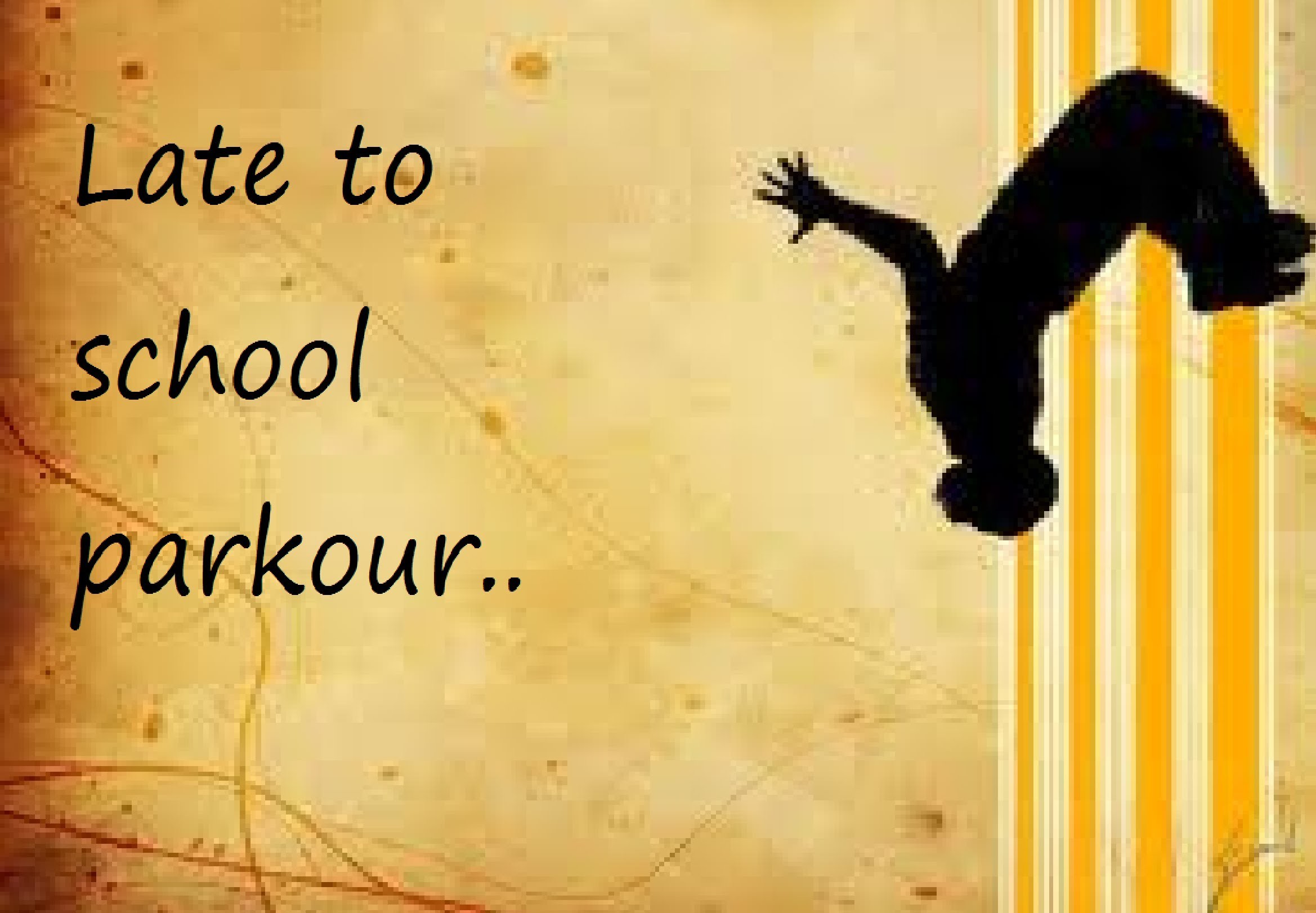 Parkour, Late to School, Silhouette, Pergamena, Full HD, wallpaper per computer