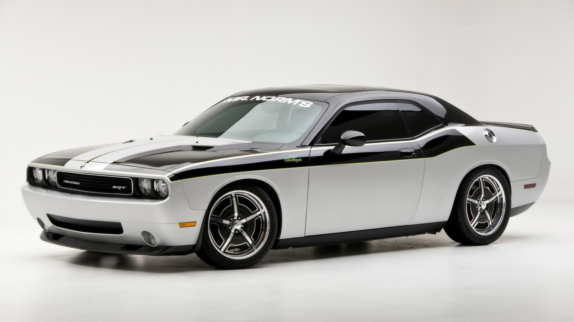 Dodge Challenger SRT8, Muscle car, Bianco, Studio, 1920x1080, immagine di sfondo