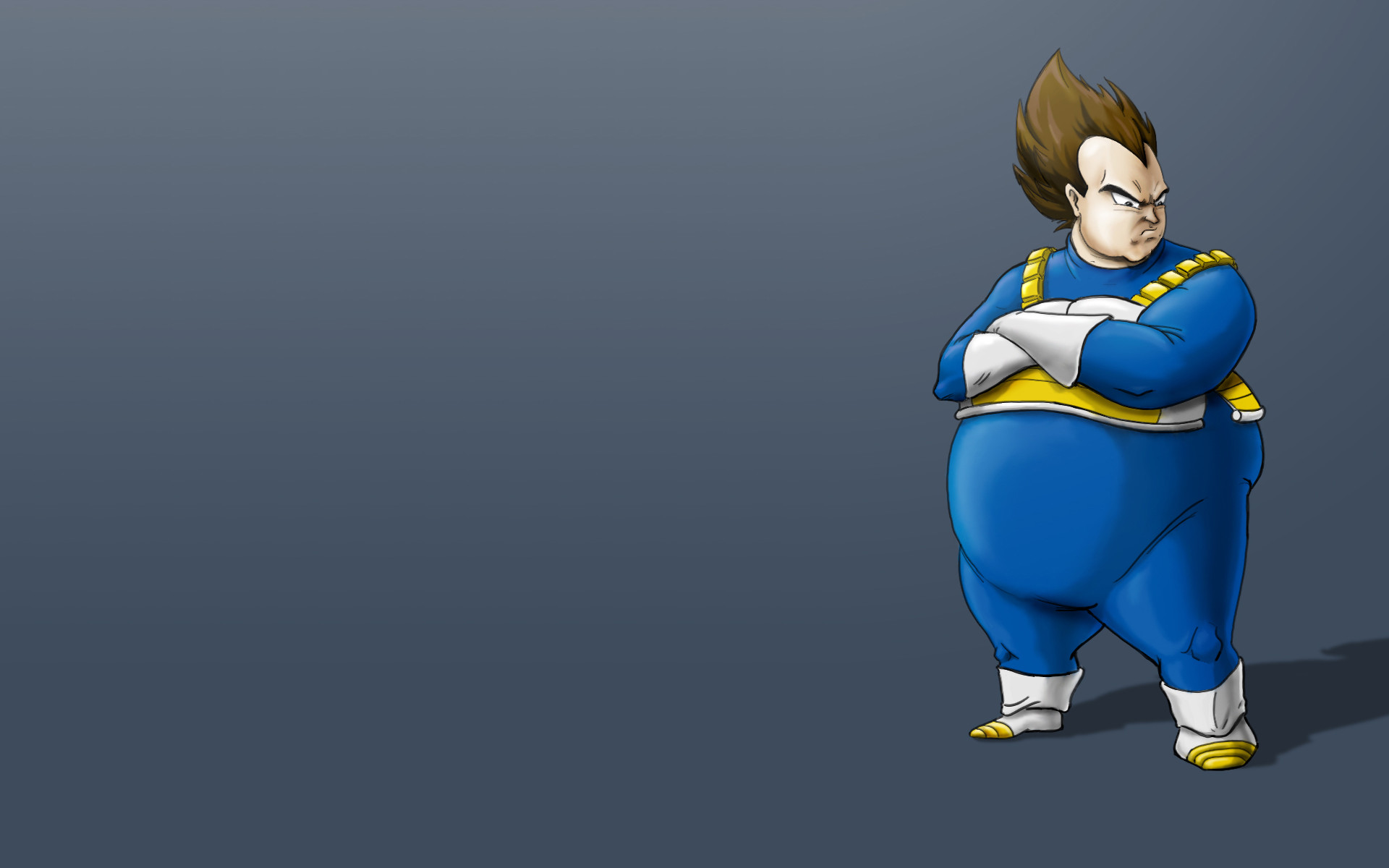 Vegeta, Umorismo, Sfondo grigio, Full HD, wallpaper per PC