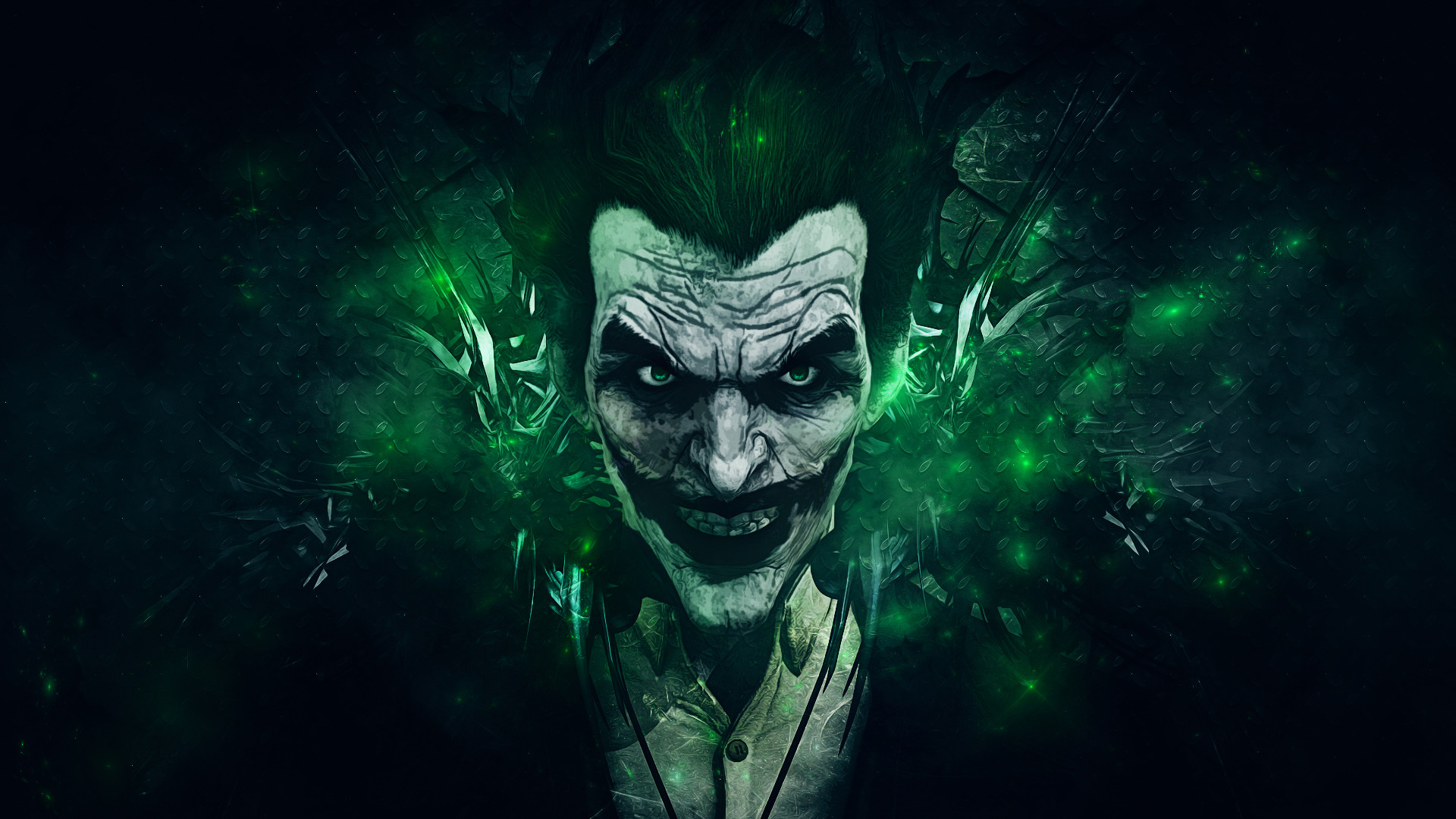 Joker, Batman: Arkham Origins, Fumo verde, Arte digitale, Full HD, sfondo per PC e portatile