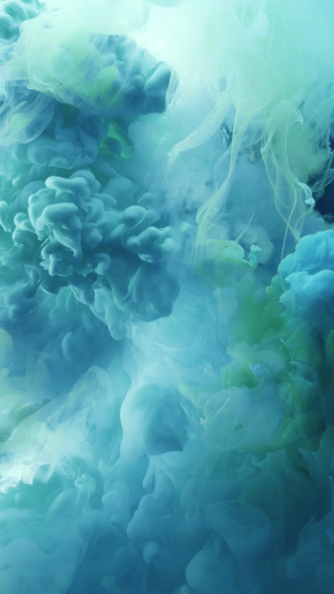 Fumo colorato, Verde acqua, Nuvole, Full HD, sfondo verticale per cellulare