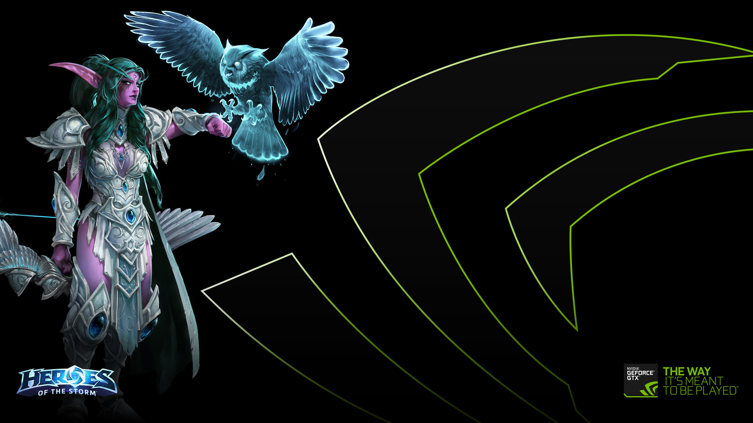 Tyrande, Heroes of the Storm, Gufo, Nvidia GeForce, 2560x1440, wallpaper desktop
