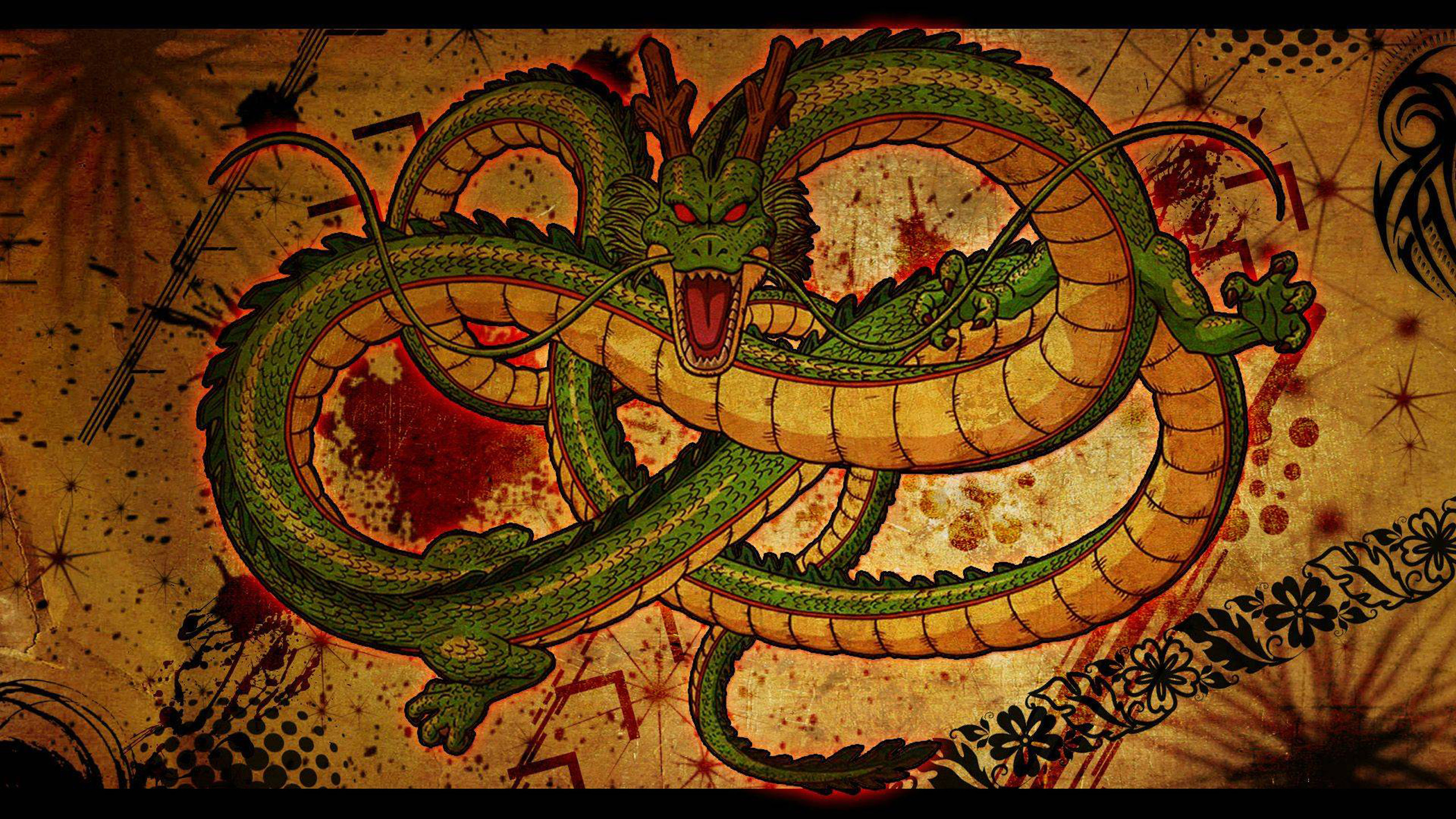 Shenron, Dragon Ball, Pergamena, 2K, sfondo per portatile