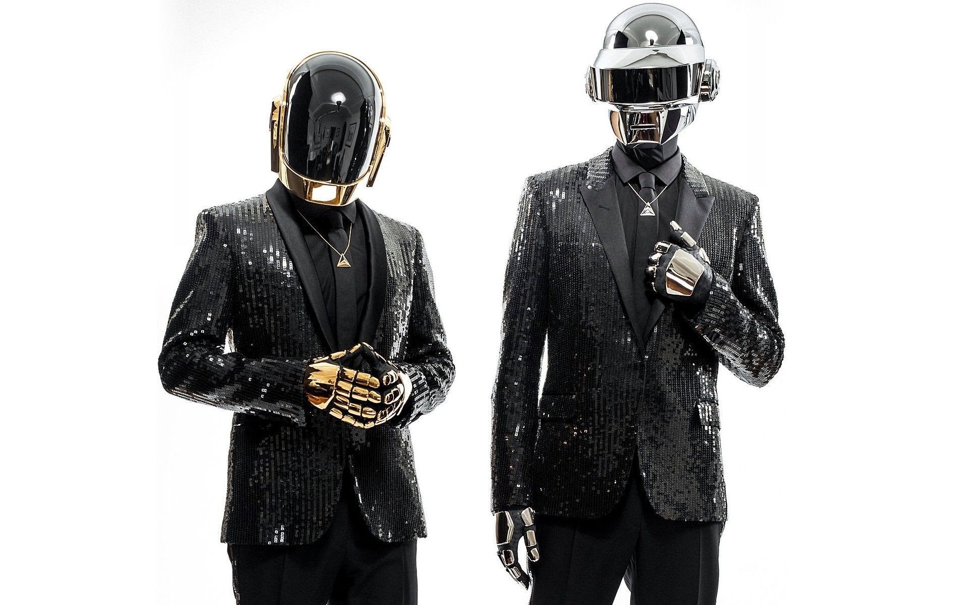 Daft Punk, Thomas Bangalter, Guy-Manuel de Homem-Christo, Sfondo bianco, wallpaper Windows 11
