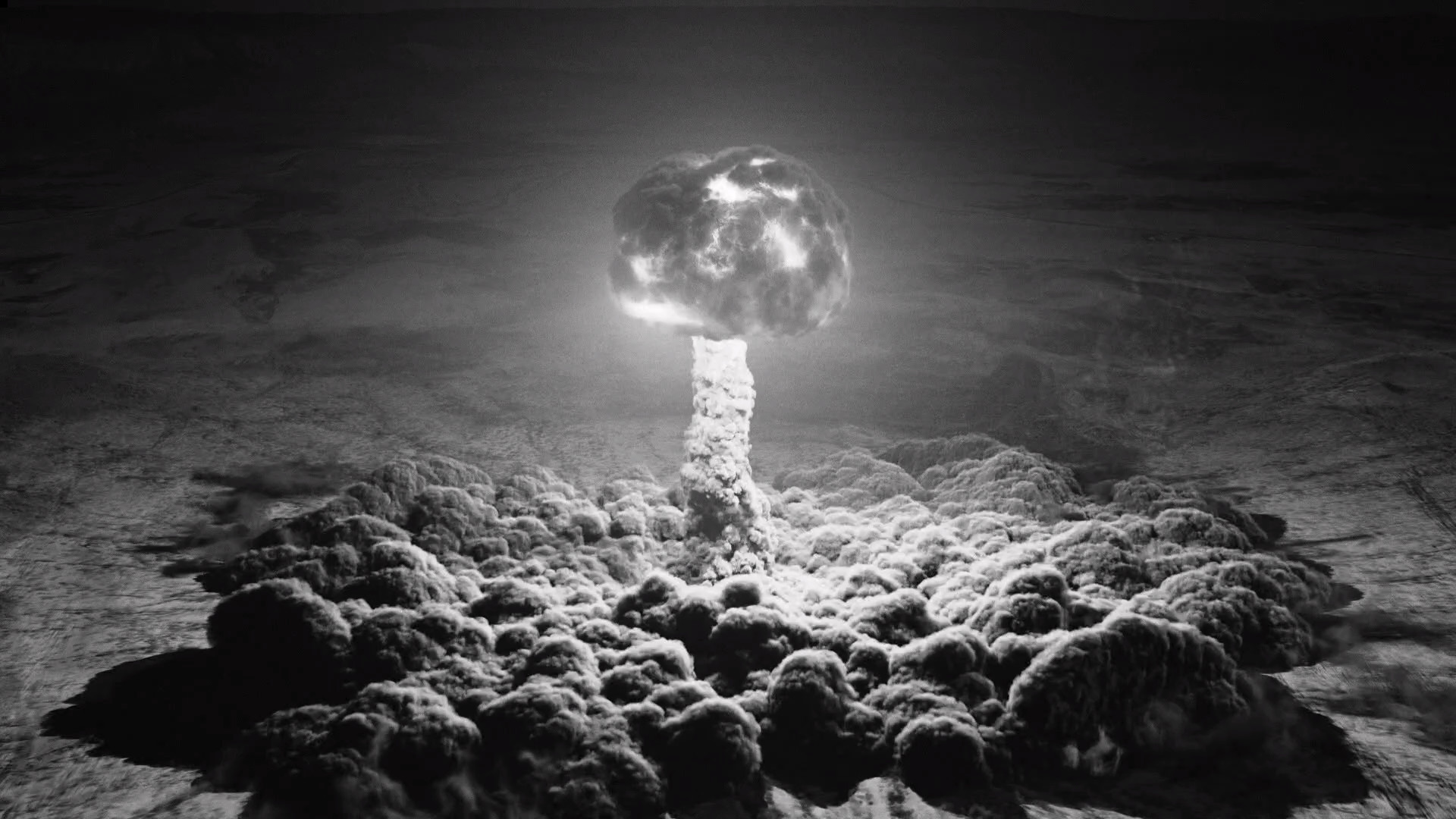 Twin Peaks: Il ritorno, Parte 8, Esplosione nucleare, Bianco e nero, sfondo desktop Full HD