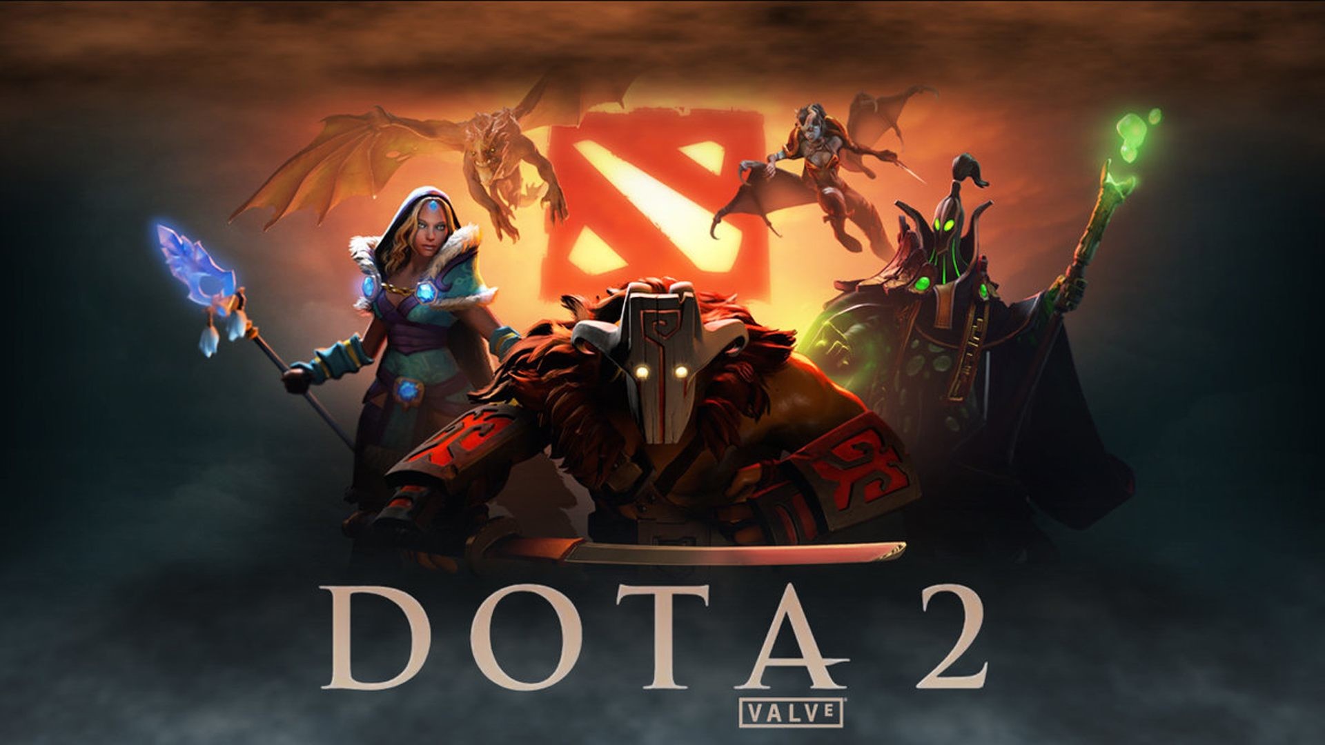 Juggernaut, Crystal Maiden, Rubick, Dota 2, Logo, Valve, Full HD, wallpaper per PC