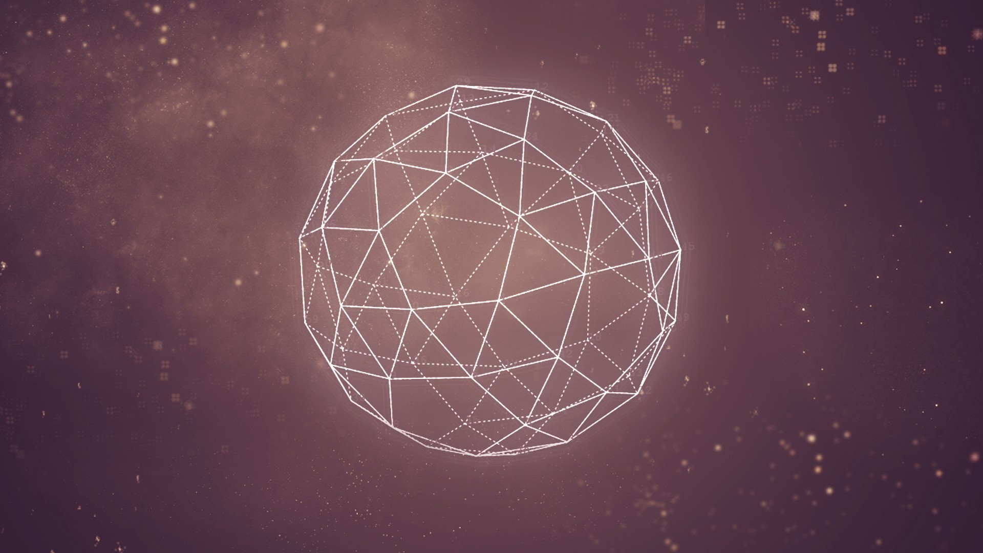 Sfera geodetica, Linee bianche, Polvere dorata, Minimalismo, Full HD, sfondo Windows 11