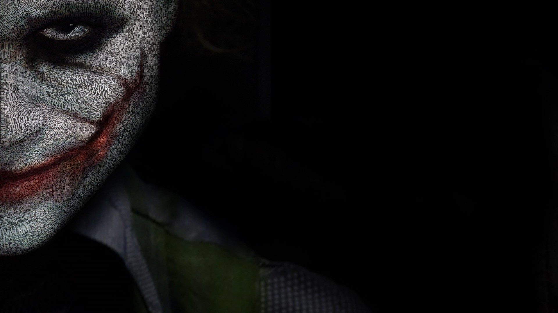 Joker, Heath Ledger, Il cavaliere oscuro, Sorriso, 1920x1080, sfondo per PC