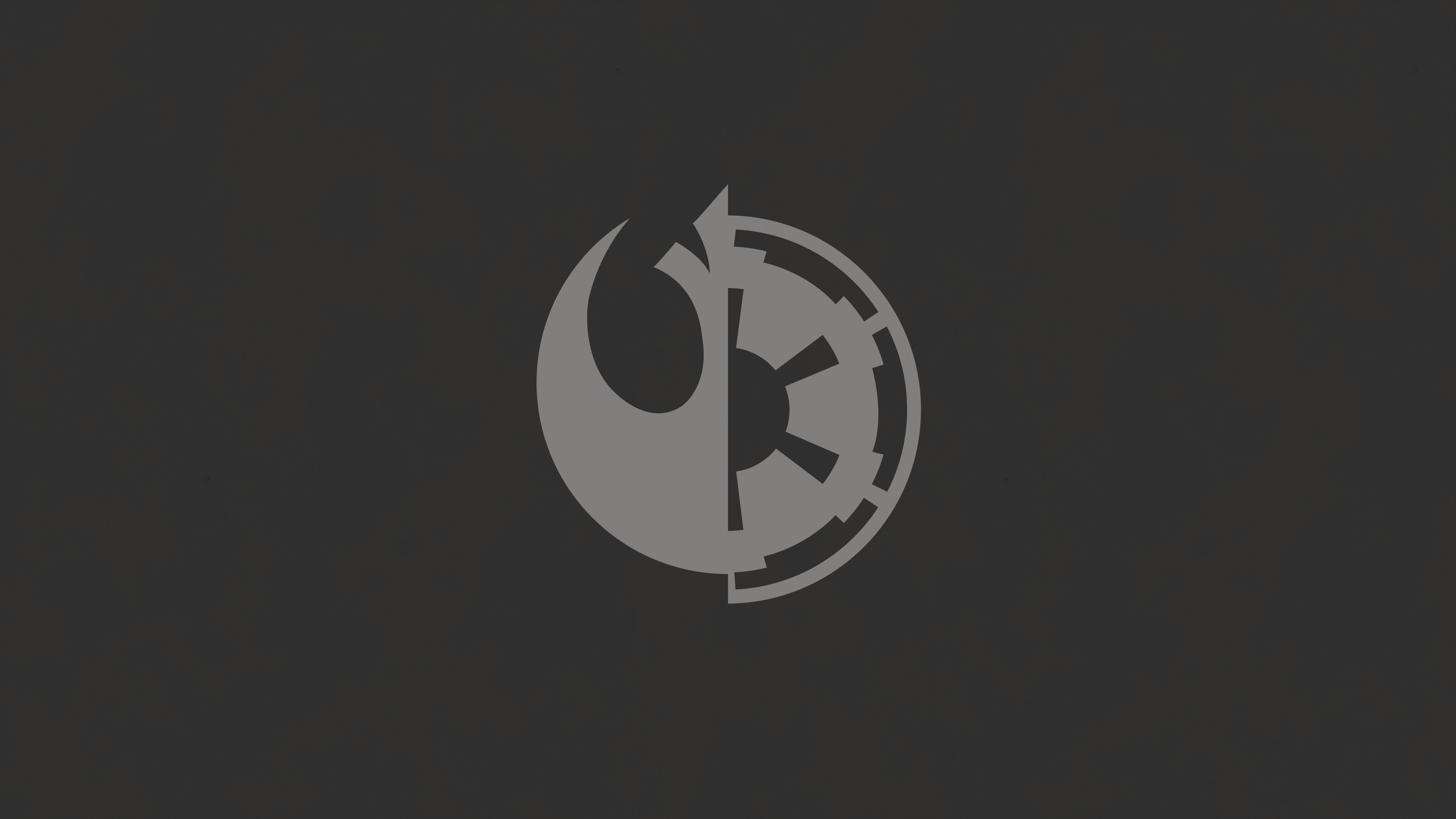 Simbolo dell'Alleanza Ribelle, Stemma dell'Impero Galattico, Star Wars, Grigio, sfondo 4K