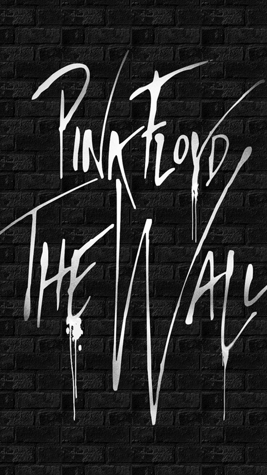 The Wall, Pink Floyd, Muro di mattoni, Tipografia, Verticale, Full HD, sfondo per iPhone e Android