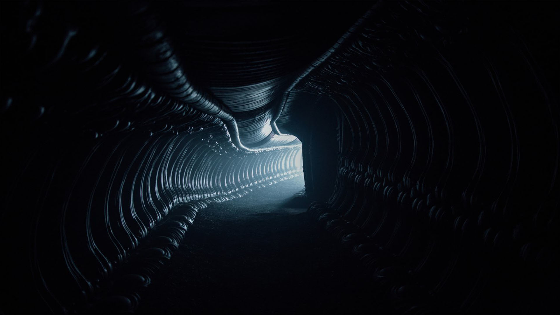 Alien, Tunnel biomeccanico, H.R. Giger, Buio, Full HD, sfondo per PC