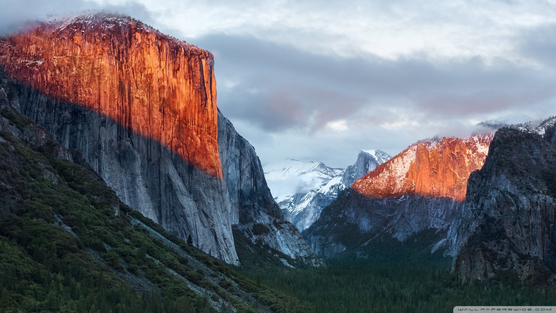 El Capitan, Yosemite, California, Montagne, Nuvole, Full HD, sfondo per PC