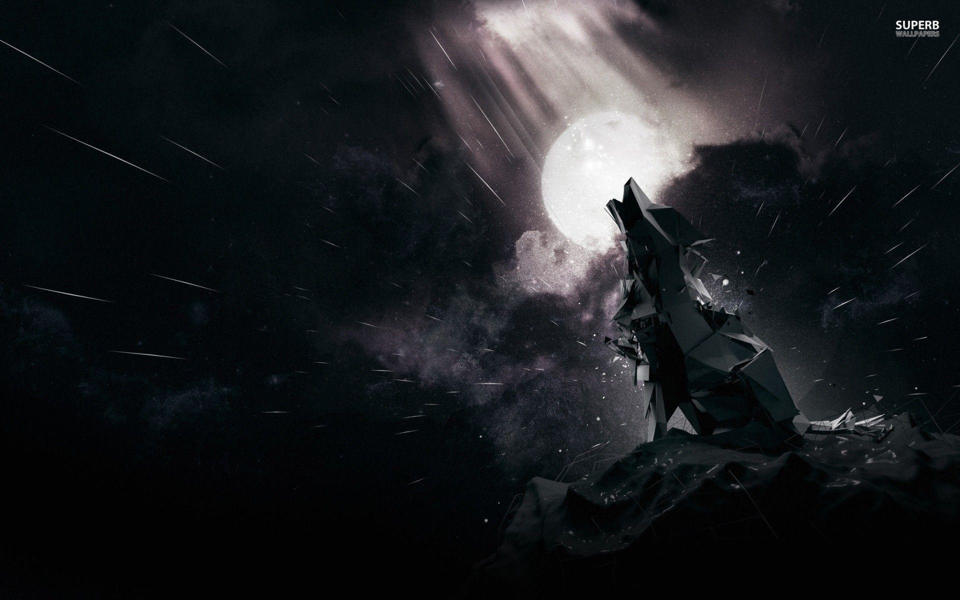 Lupo mannaro, Luna piena, Ululato, Notte, 1920x1200, wallpaper desktop