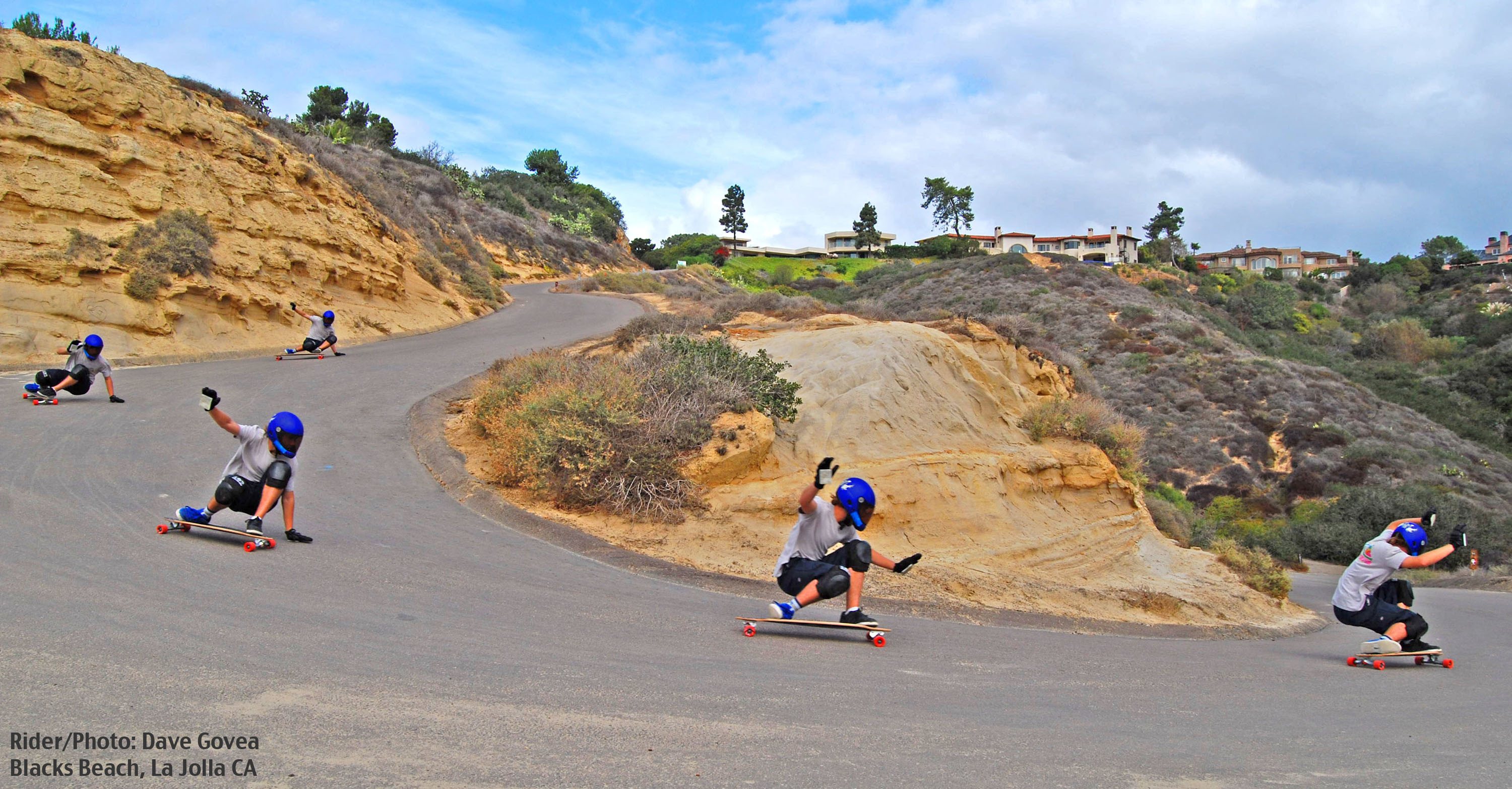 Longboard, Downhill, La Jolla, Curva, Gruppo di rider, 2K, sfondo desktop