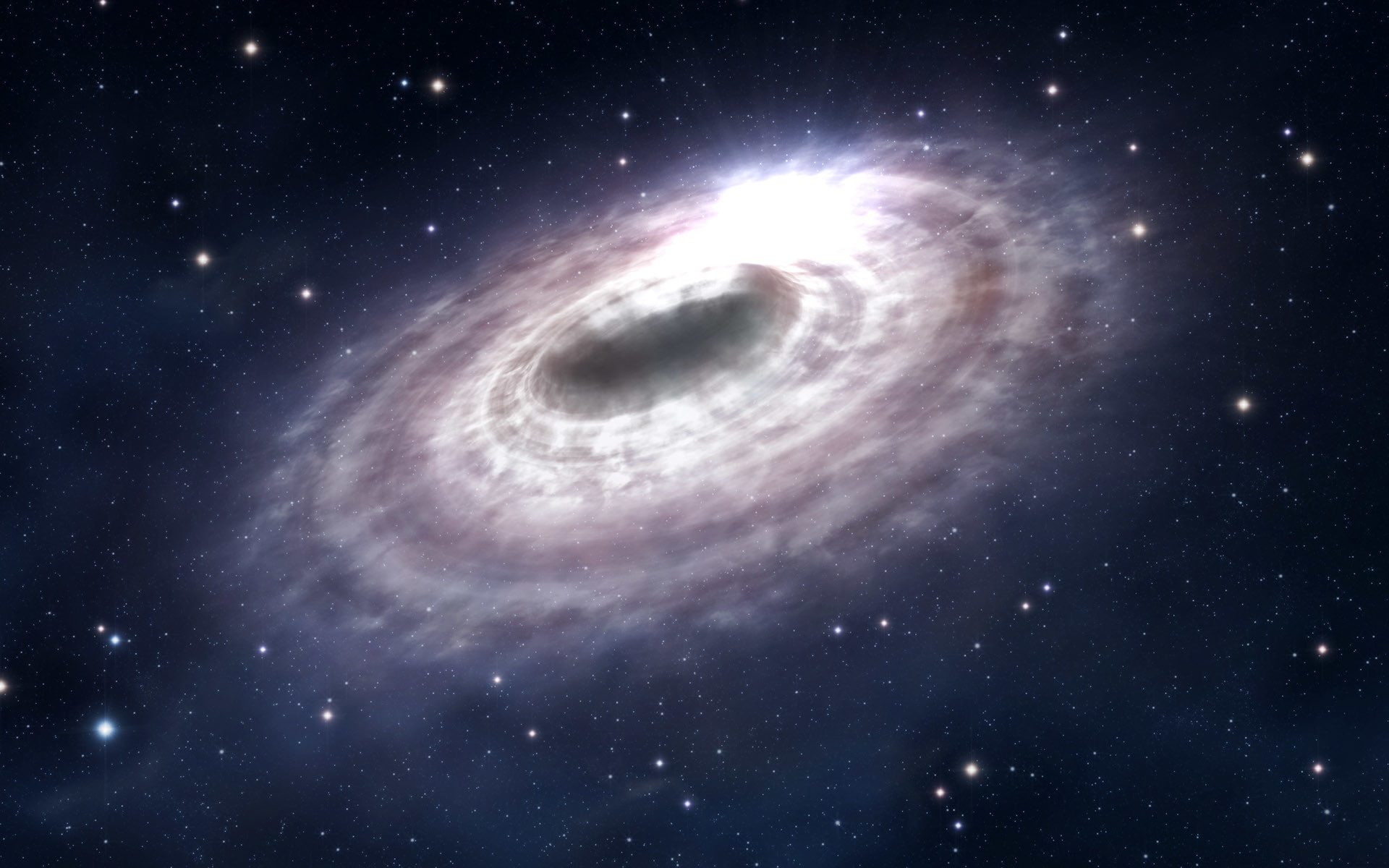 Buco nero, Disco di accrescimento, Stelle, Spazio, 16:10 Full HD, sfondo widescreen