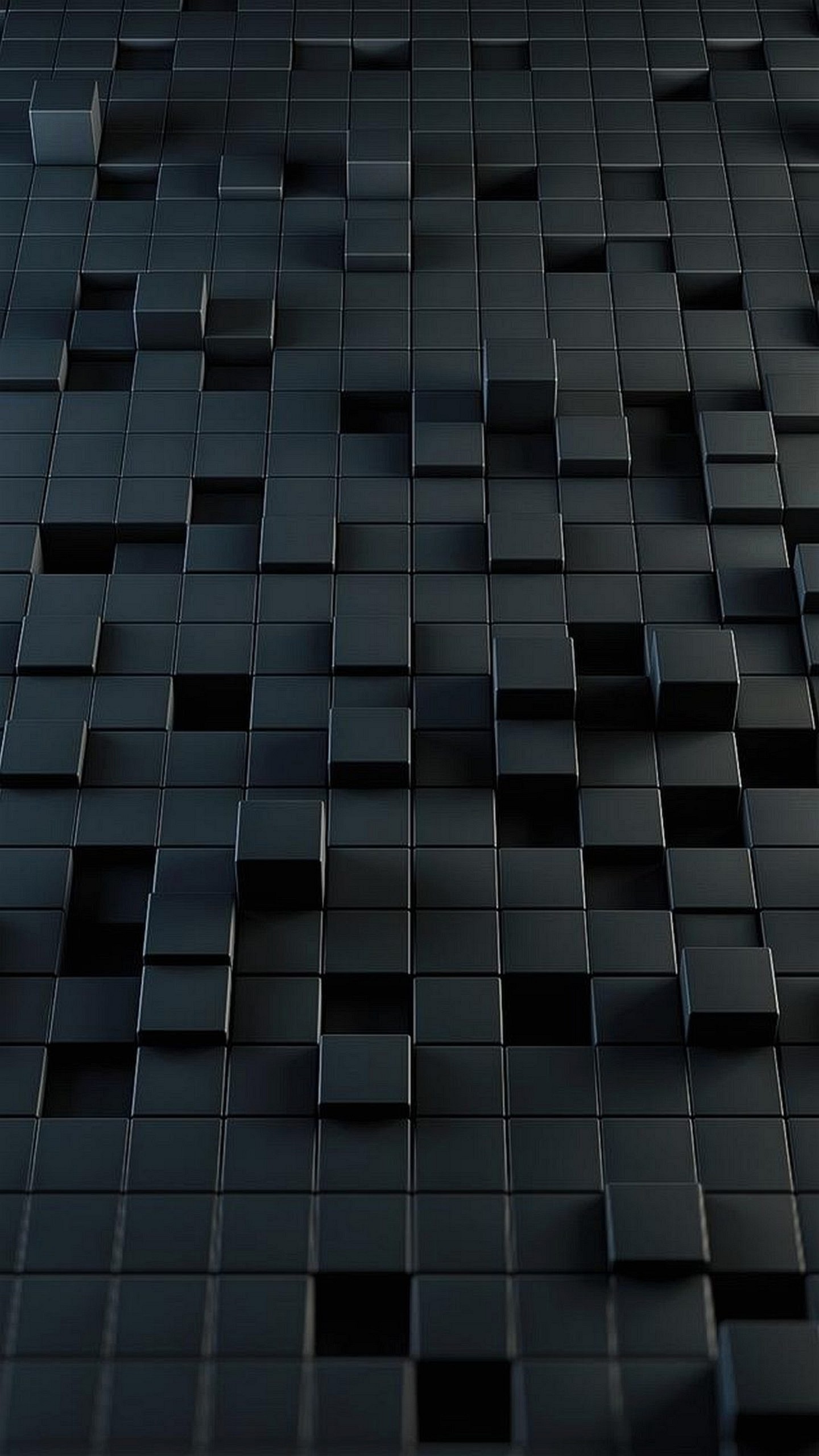 Cubi 3D, Nero, Astratto, wallpaper per iPhone e Android