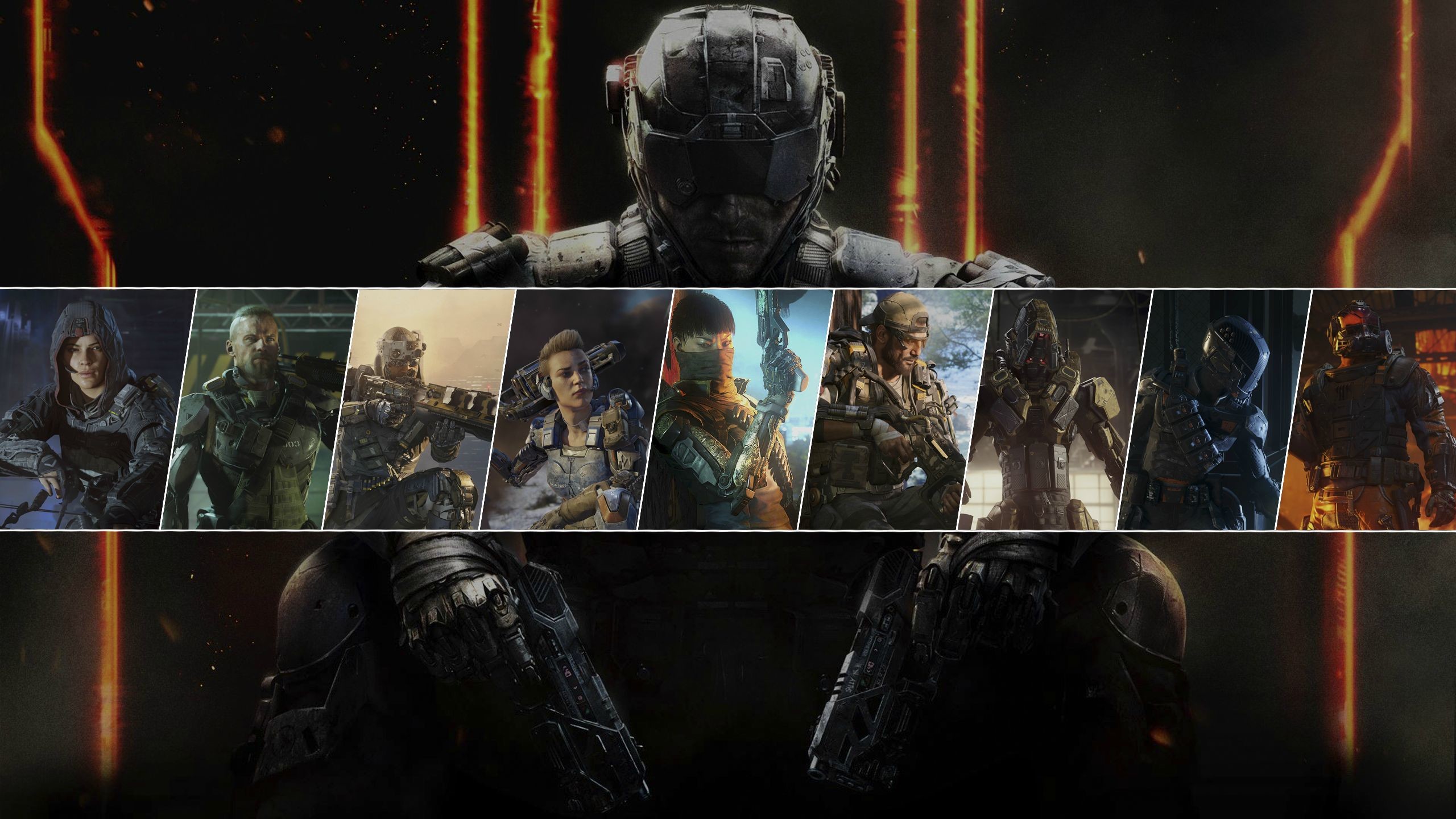 Call of Duty: Black Ops III, Specialisti, Soldato, Personaggi, 2K 1440p, sfondo desktop