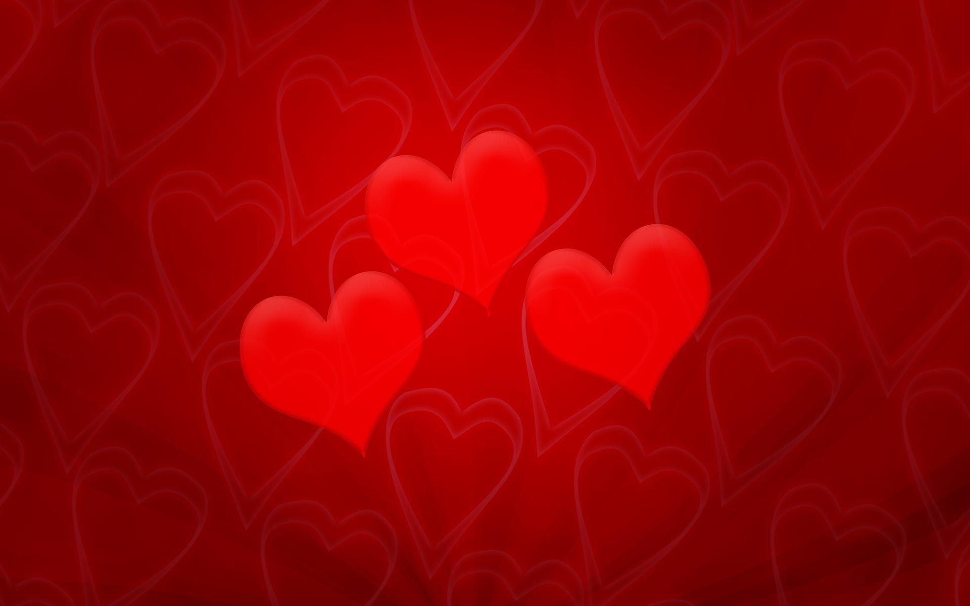 Cuori rossi, Sfondo rosso, San Valentino, 1920x1200, wallpaper desktop