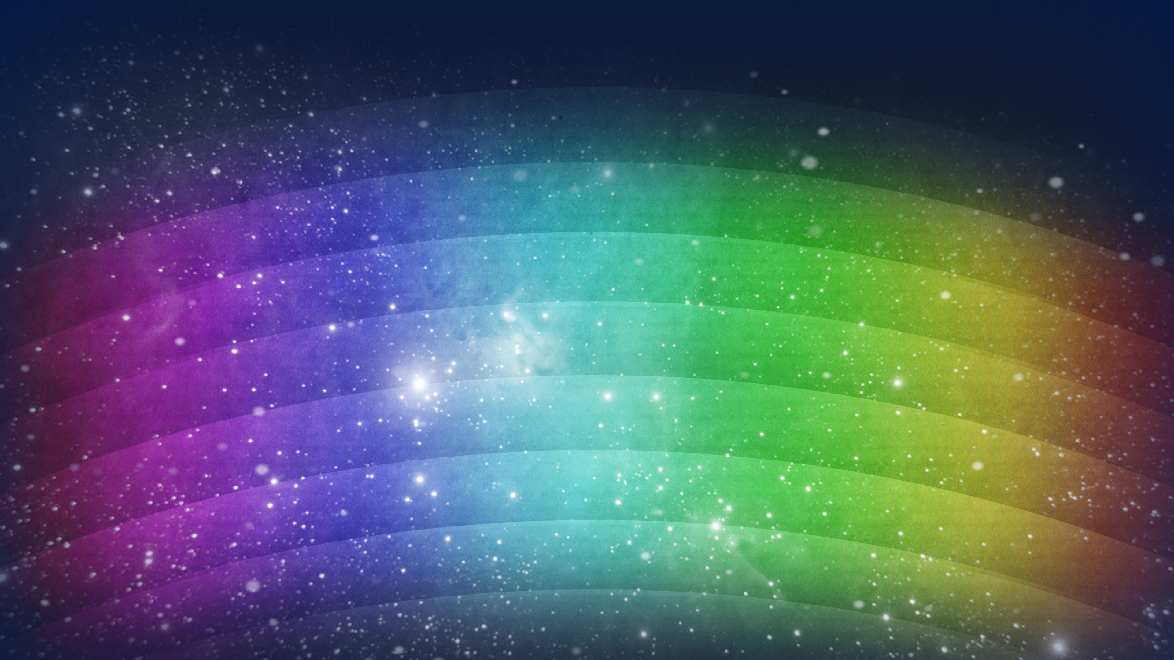 Arcobaleno, Stelle, Spazio, Astratto, 4K, sfondo per PC