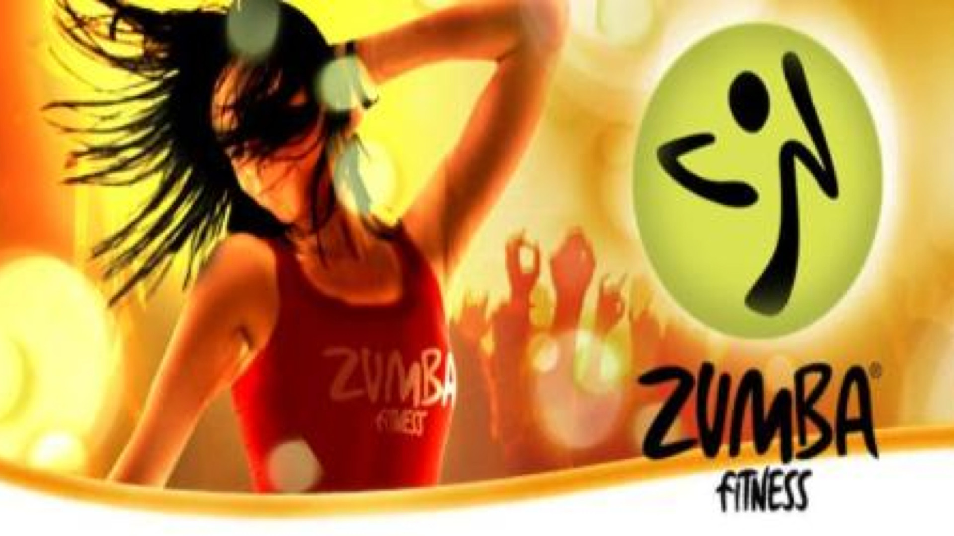 Zumba Fitness, Logo, Ballerina, Arancione, Full HD 1080p, sfondo desktop