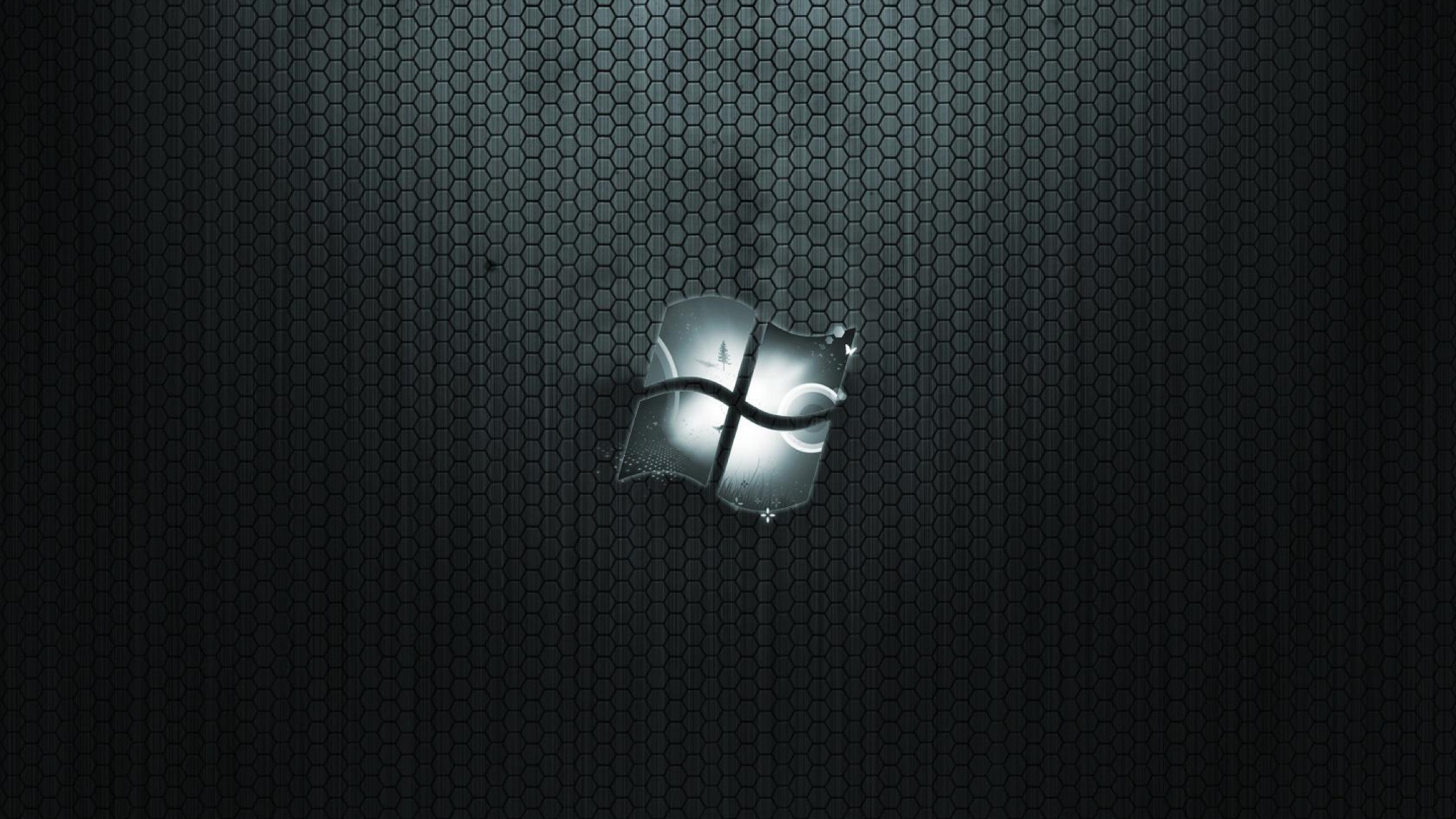 Windows, Logo, Texture esagonale, 2K, sfondo per PC e portatile