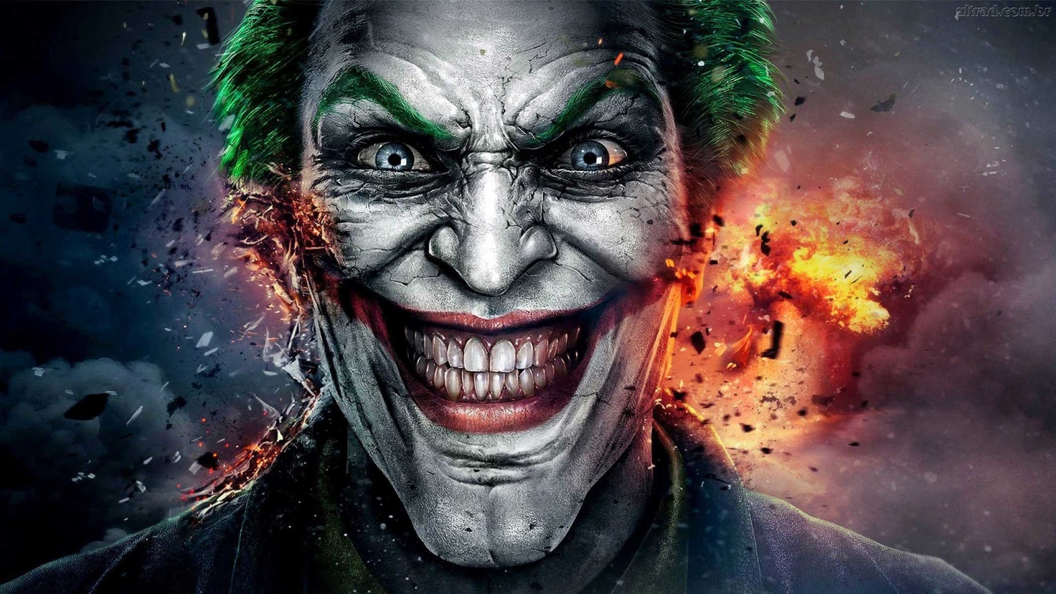 Joker, Batman, DC Comics, Arte digitale, Esplosione, Full HD, wallpaper per PC