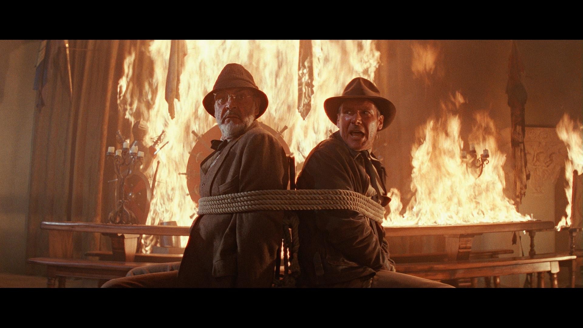 Indiana Jones e l'ultima crociata, Harrison Ford, Sean Connery, Fuoco, Legati, wallpaper Full HD