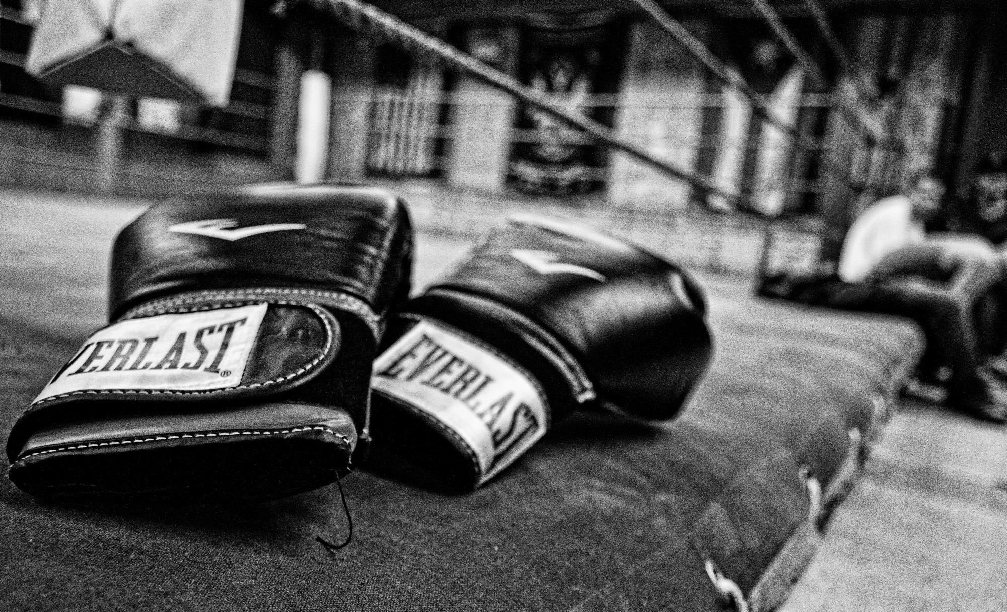 Everlast, Guantoni da boxe, Bianco e nero, Full HD, sfondo per portatile