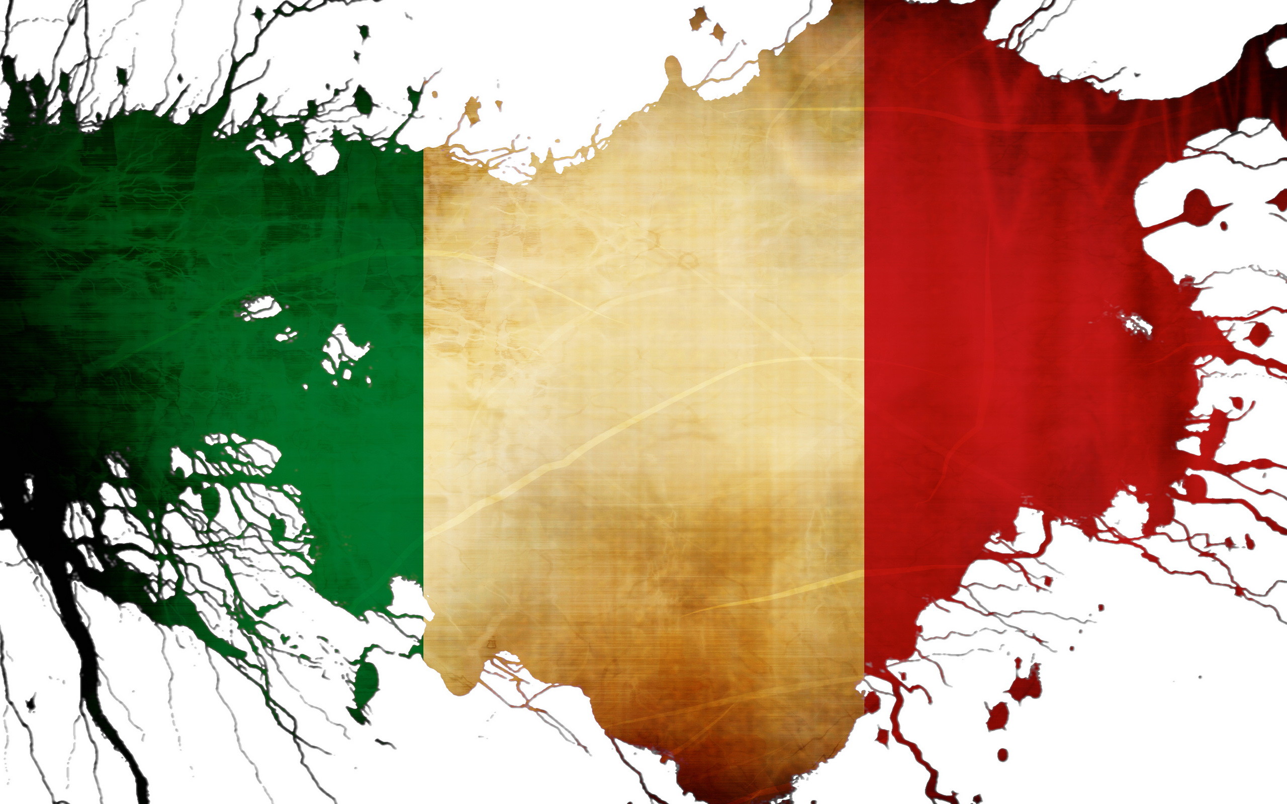 Bandiera italiana, Tricolore, Italia, Schizzi, 2560x1600, sfondo per PC