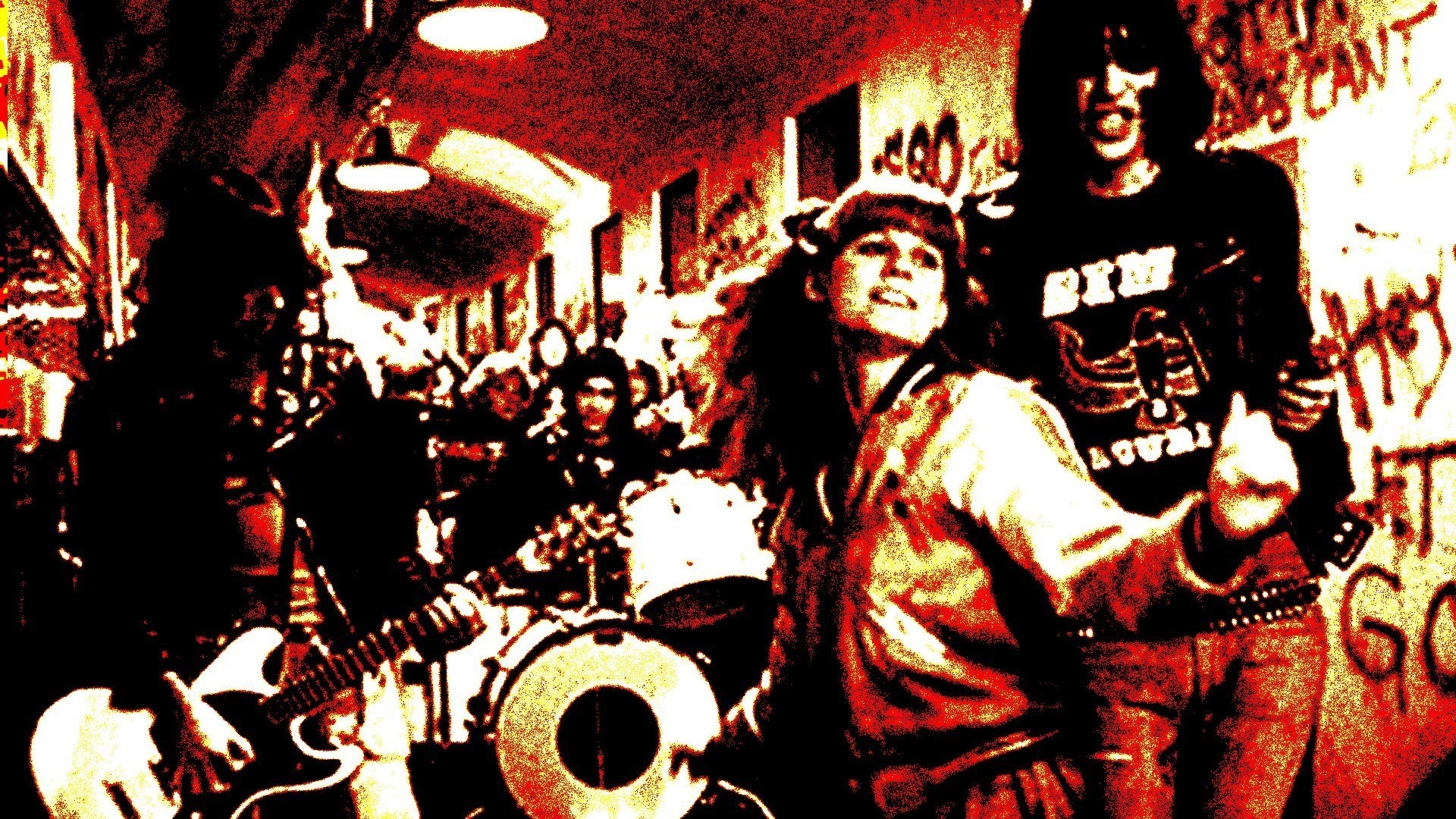 Ramones, Rock 'n' Roll High School, Concerto, Seppia, 1920x1080, sfondo per PC