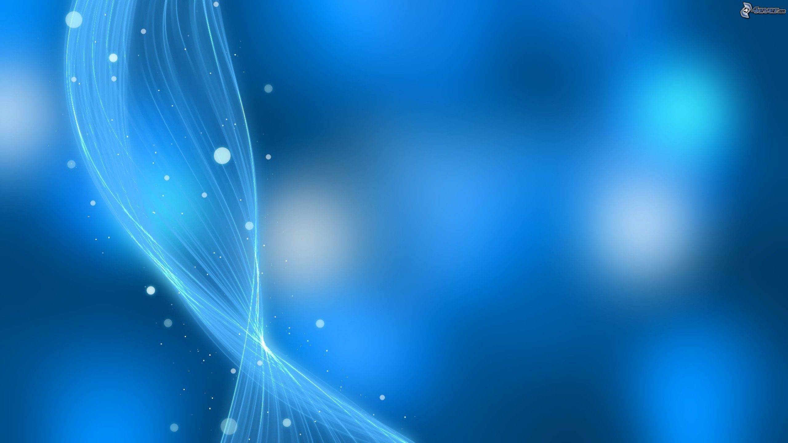 Bokeh, Onde, Azzurro, 2560x1440, sfondo per PC