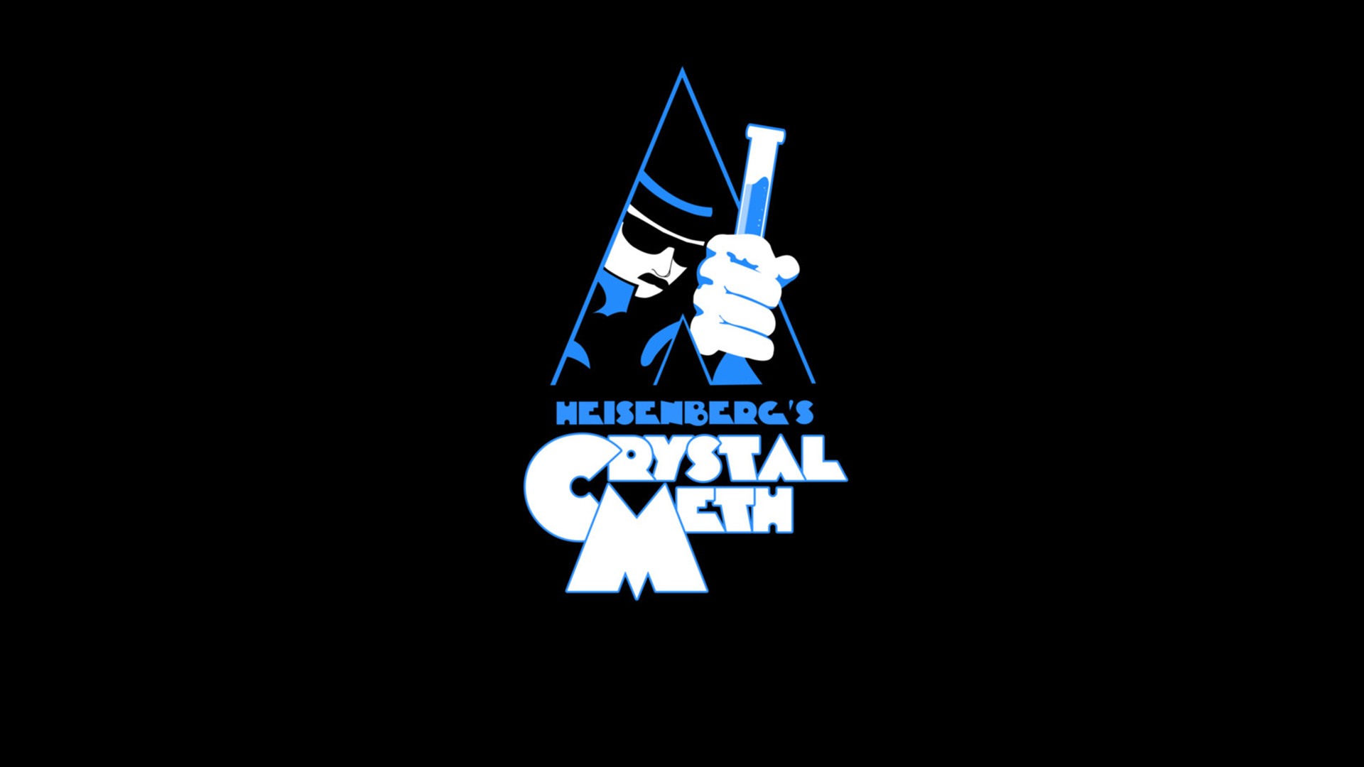 Heisenberg, Breaking Bad, Arancia meccanica, Parodia, Sfondo nero, wallpaper Windows 11