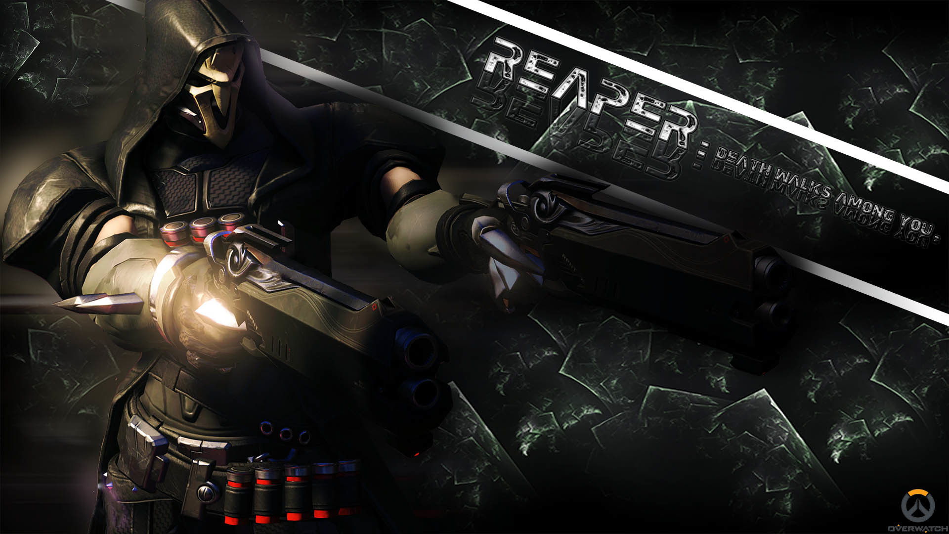 Reaper, Overwatch, Fucili a pompa, Scuro, Full HD, sfondo Windows 11