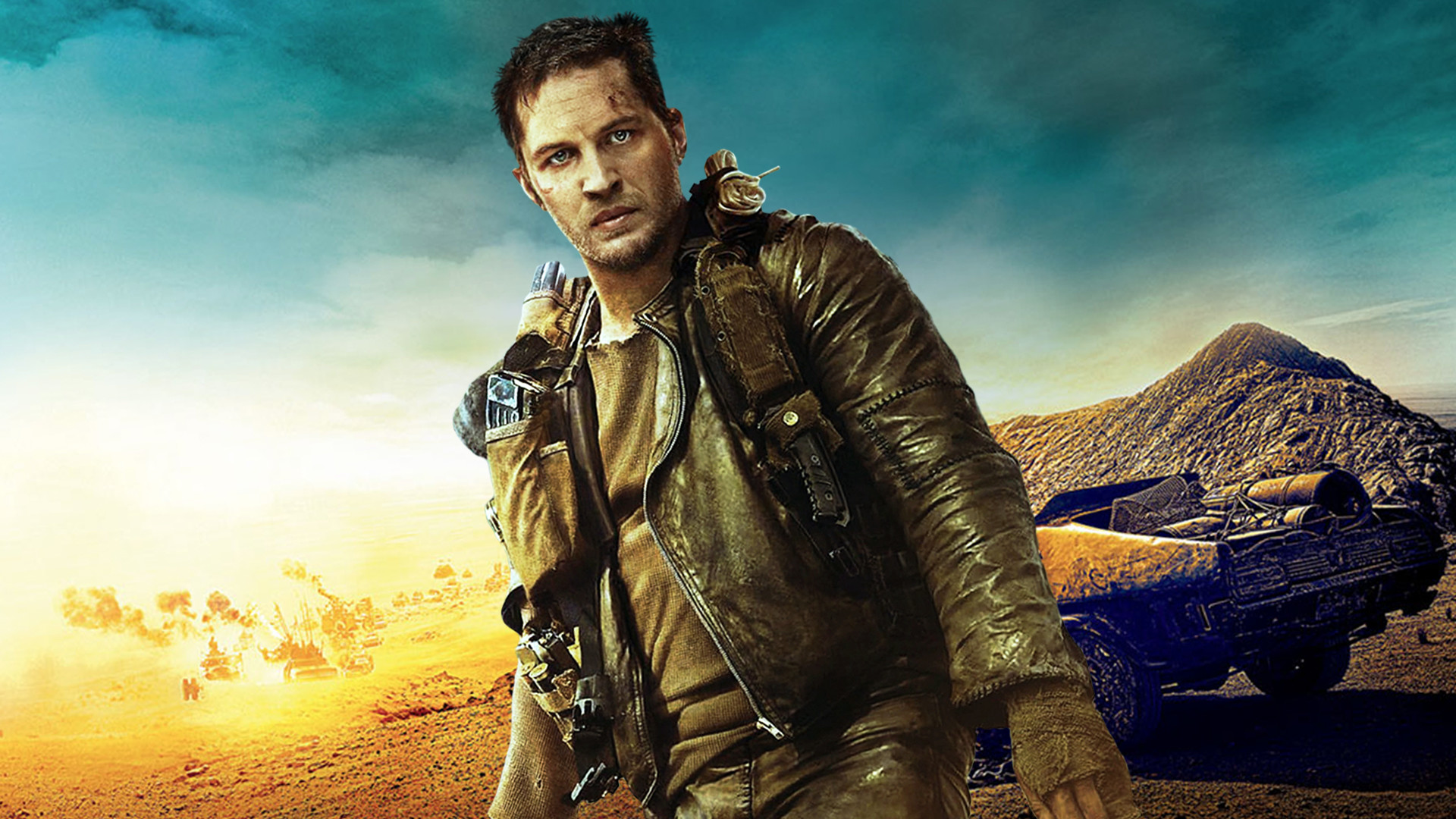 Mad Max: Fury Road, Tom Hardy, Max Rockatansky, Giacca di pelle, sfondo Windows 11