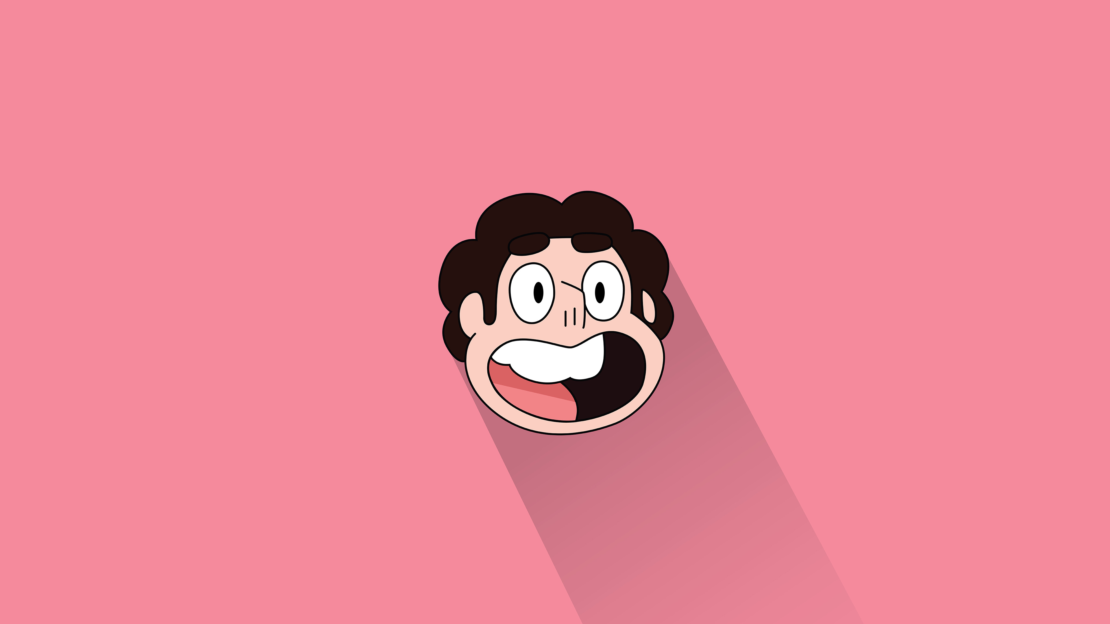 Steven, Steven Universe, Design piatto, Sfondo rosa, 4K, wallpaper per portatile