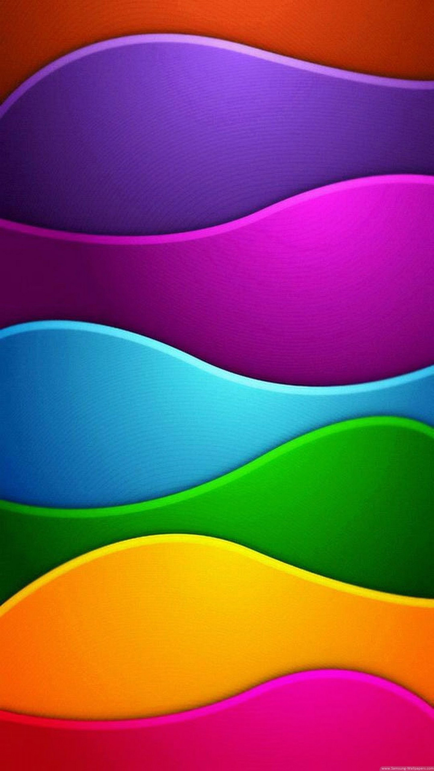 Onde, Strati colorati, Arcobaleno, sfondo Samsung S6 verticale