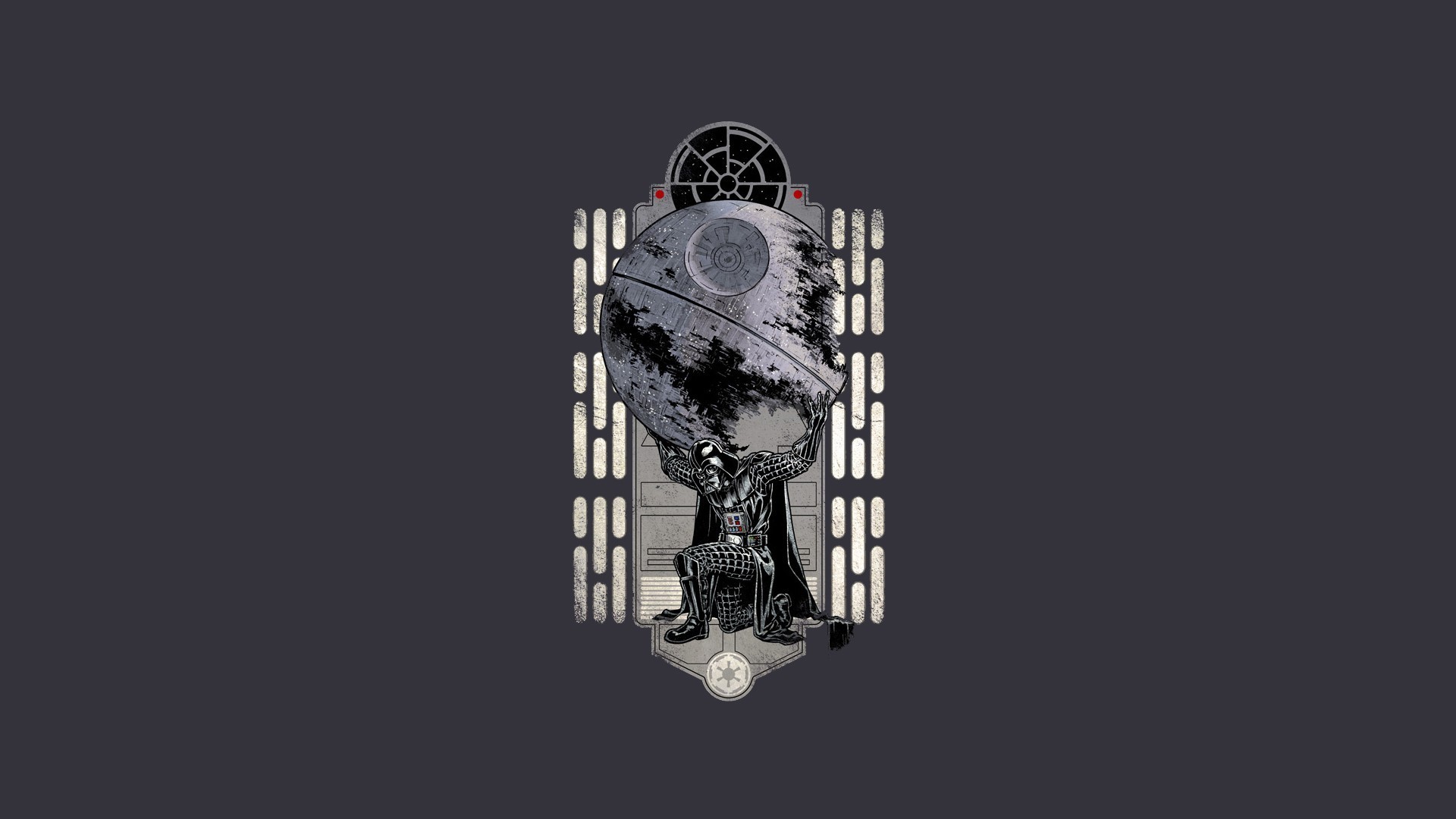 Morte Nera, Darth Vader, Star Wars, Illustrazione, Full HD 1080p, sfondo desktop