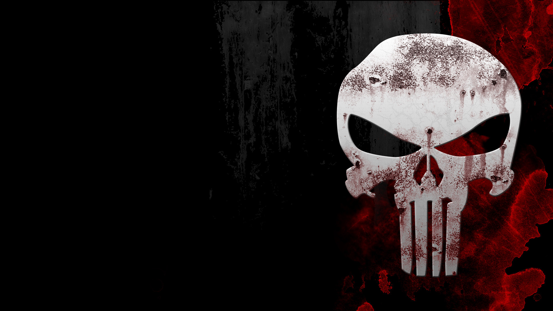 Punisher, Teschio, Marvel, Grunge, 1920x1080, immagine di sfondo