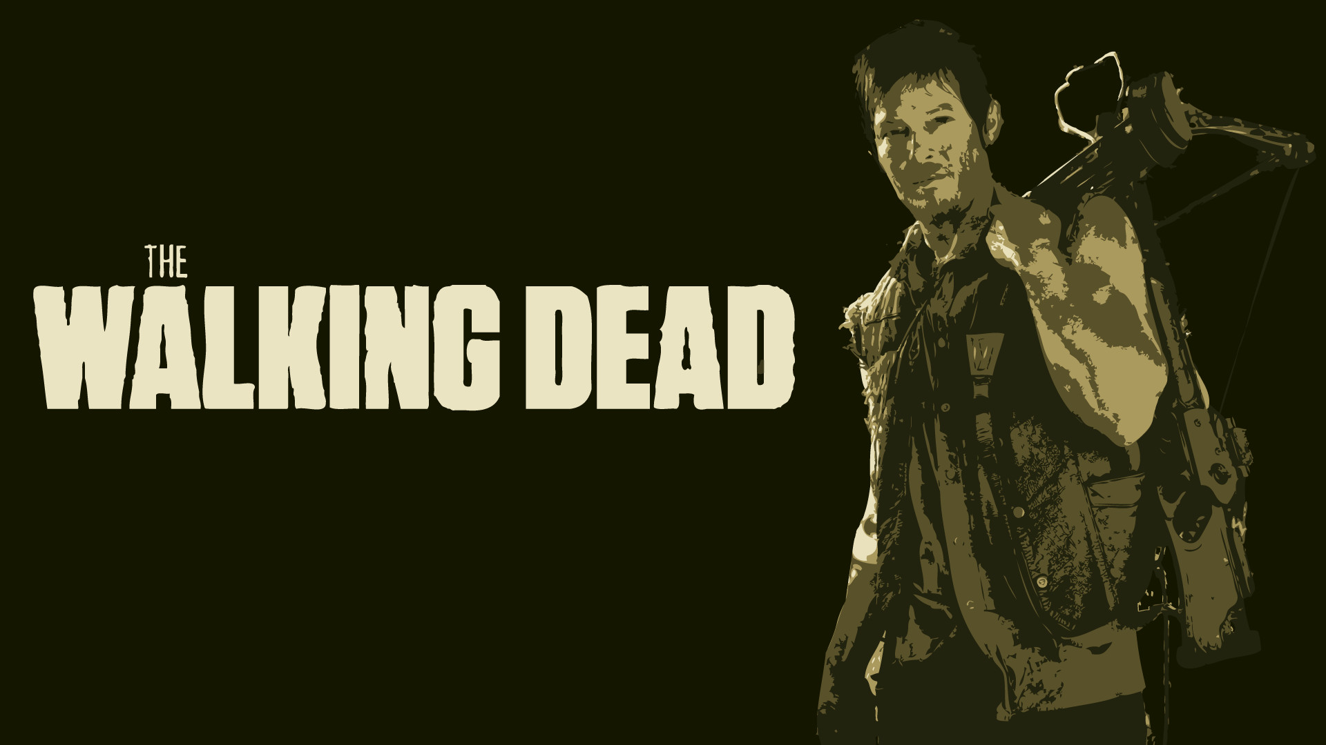 The Walking Dead, Daryl Dixon, Norman Reedus, Balestra, Logo, Full HD 1080p, sfondo desktop