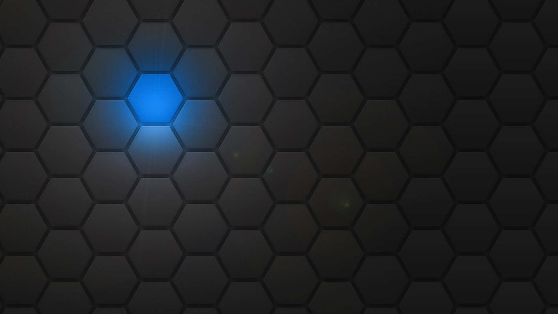 Esagoni, Nido d'ape, Luce blu, Sfondo scuro, 1920x1080, wallpaper desktop