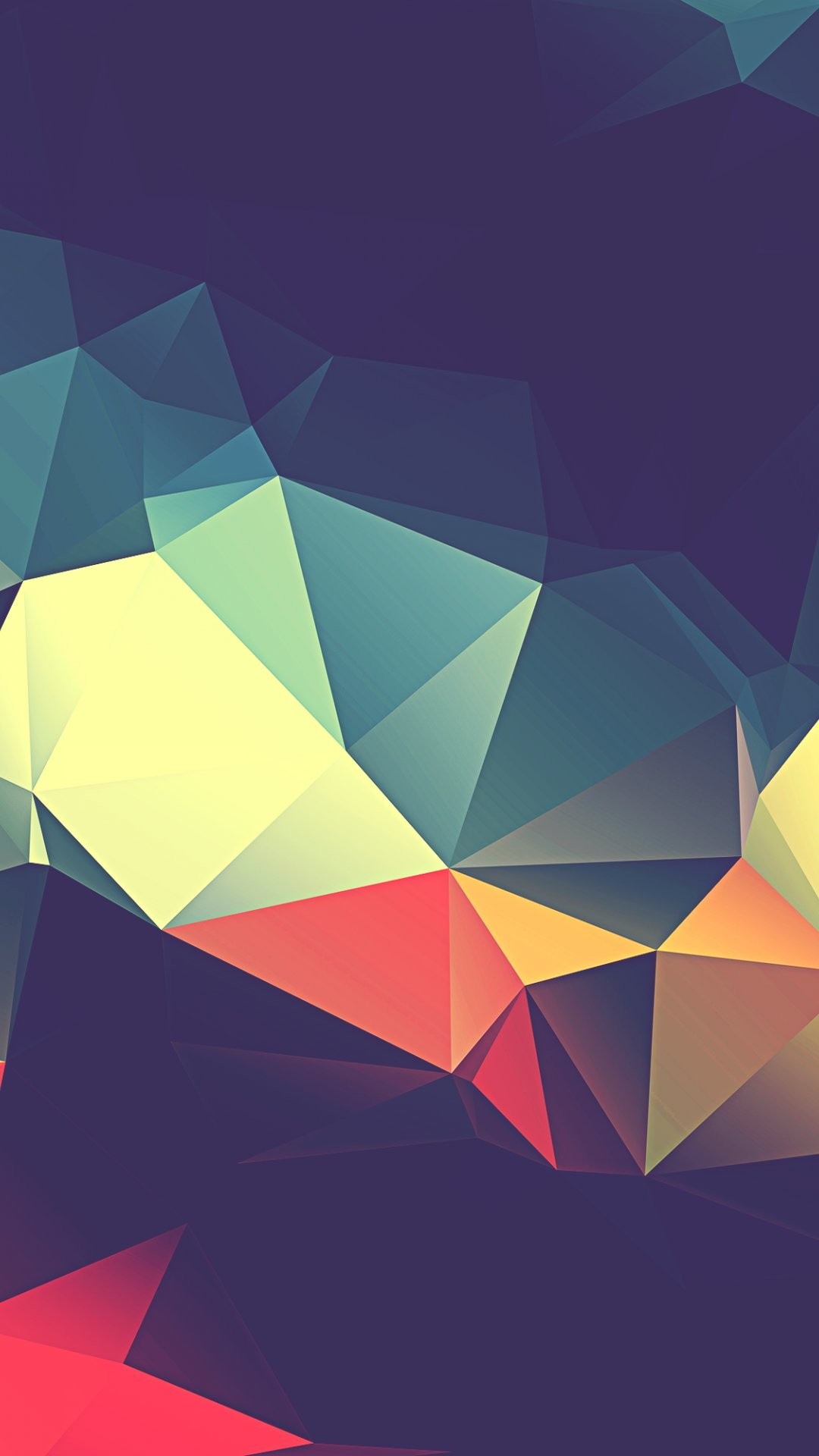 Low poly, Triangoli, Astratto, Full HD, sfondo per smartphone