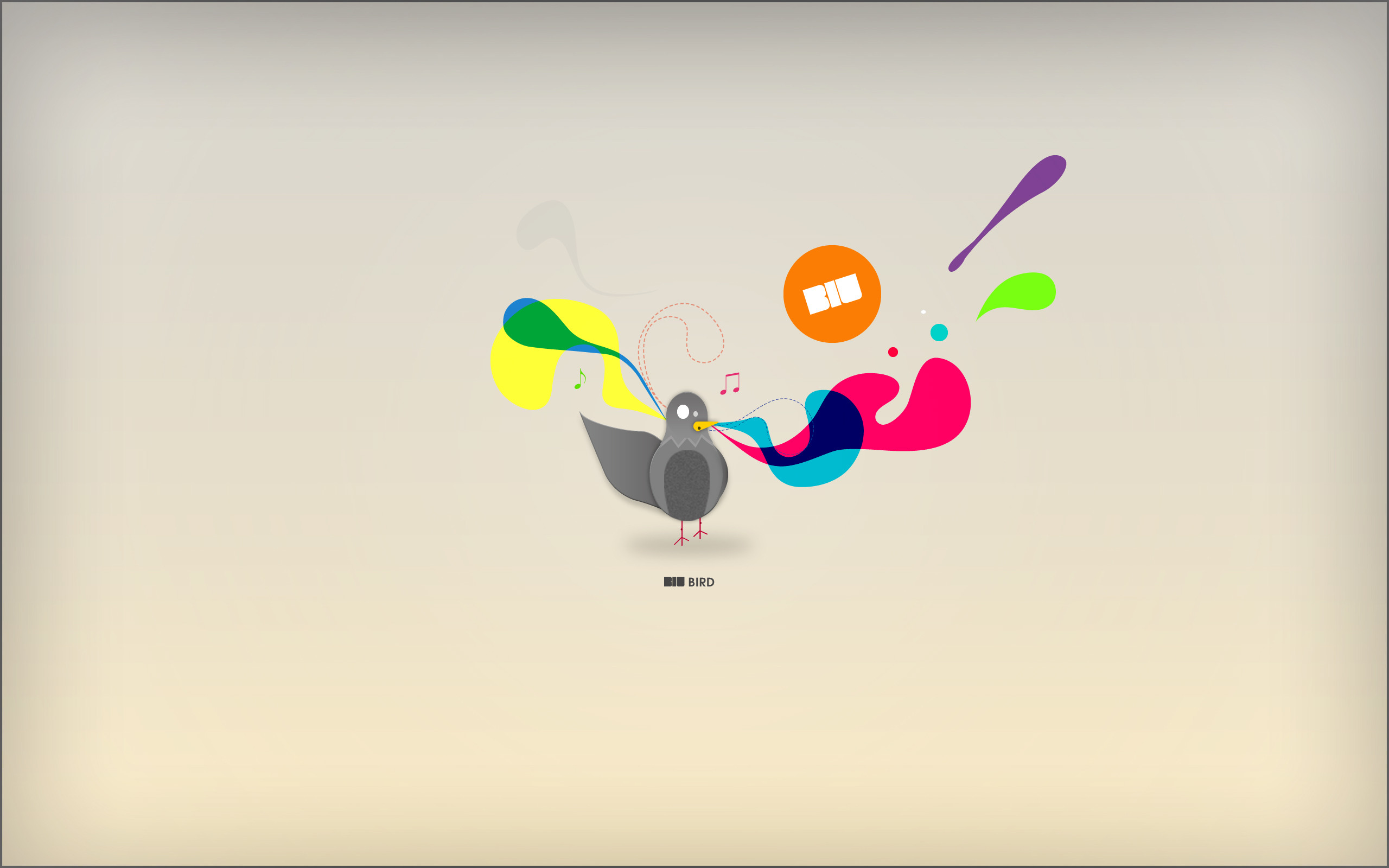Piccione, Illustrazione, Colori vivaci, Minimalista, 2560x1600, sfondo per PC