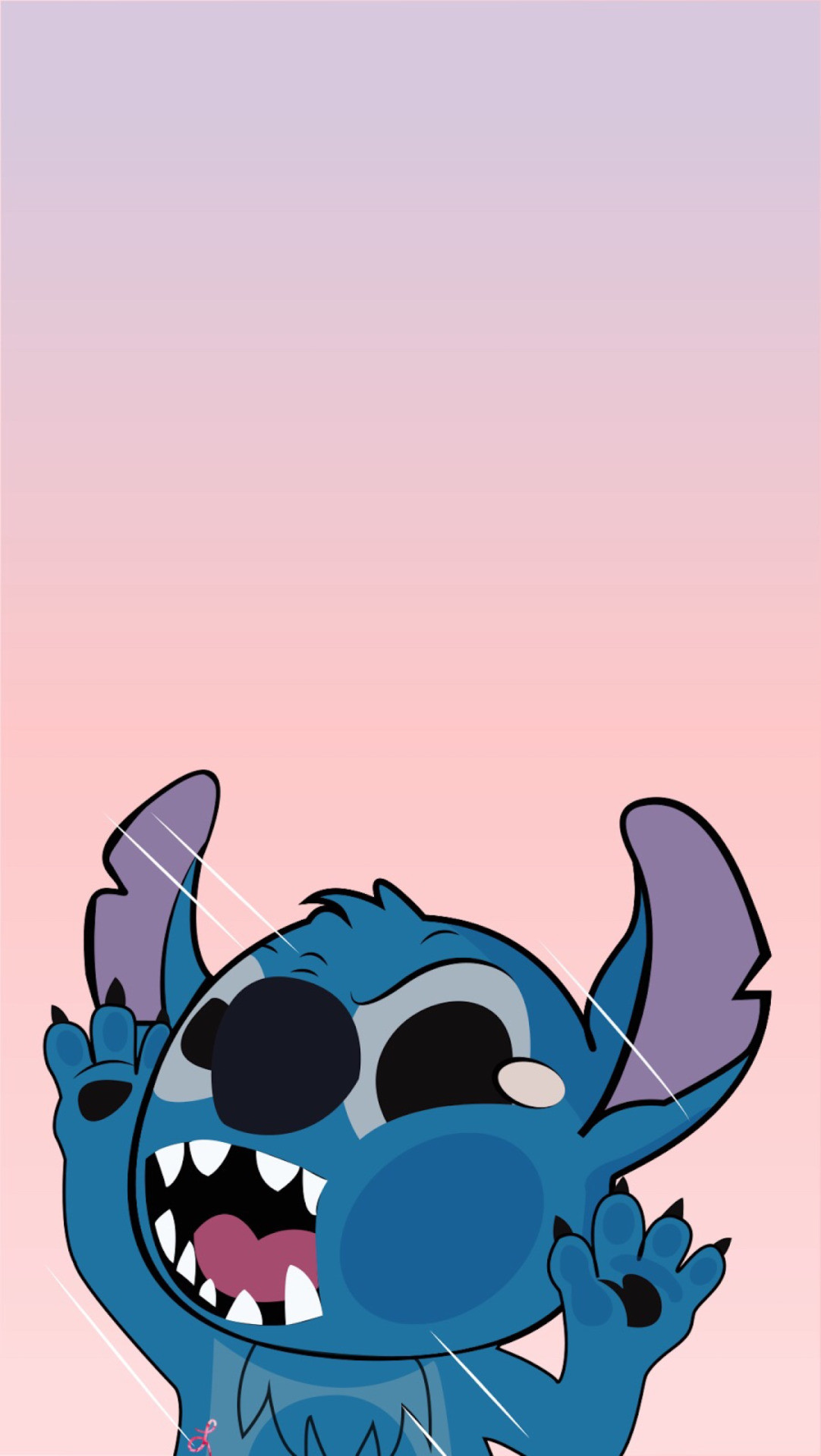 Stitch, Lilo & Stitch, Disney, Rosa pastello, immagine di sfondo iPhone