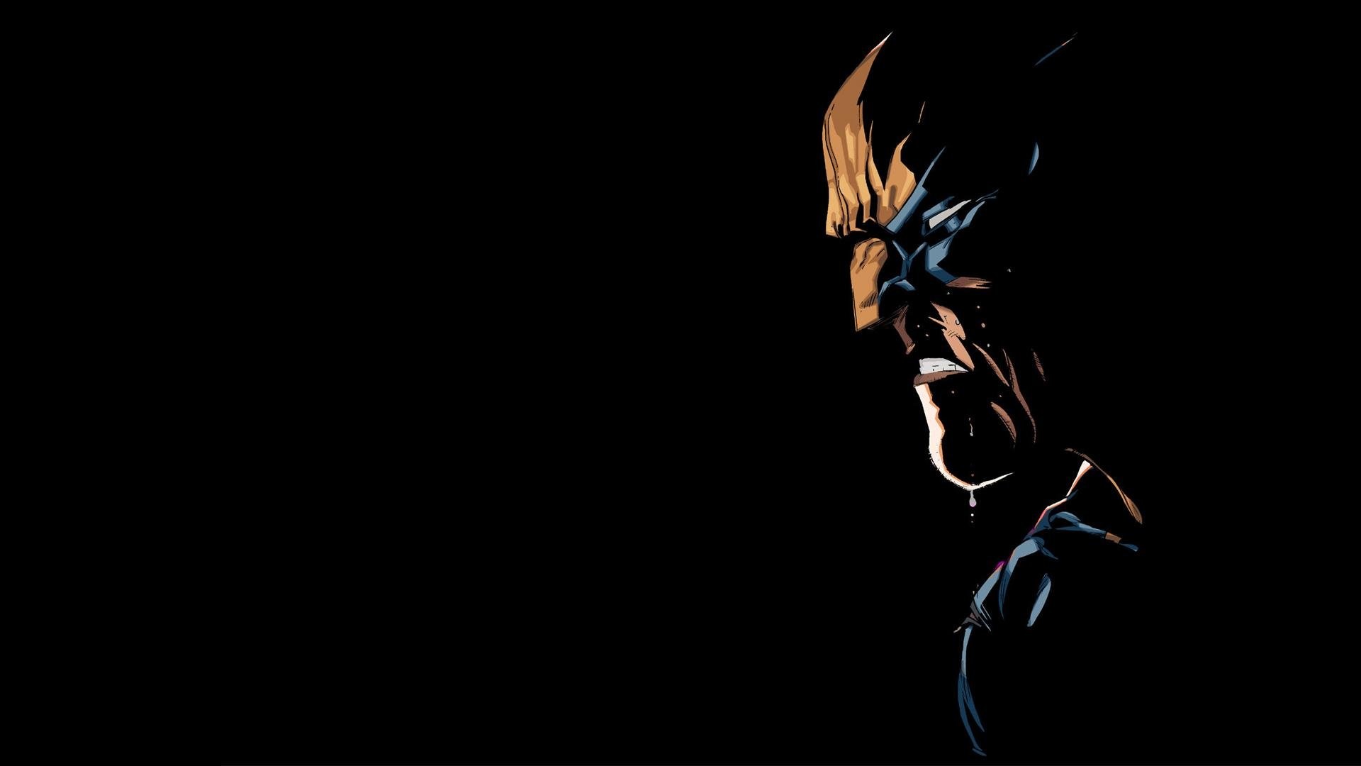 Wolverine, Marvel, Ombra, Sfondo nero, Full HD, wallpaper desktop