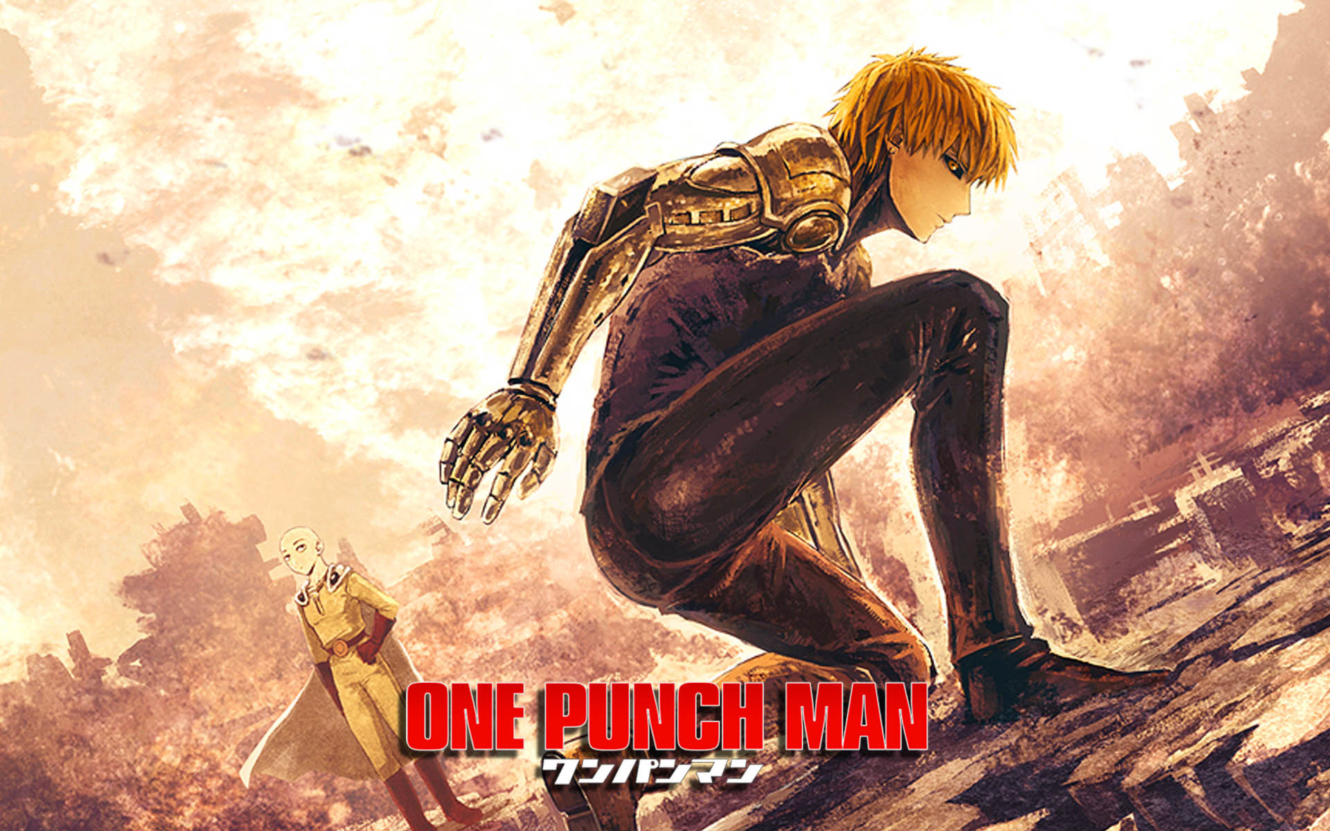 Genos, One Punch Man, Logo, Cyborg, 1920x1200, sfondo MacBook Pro