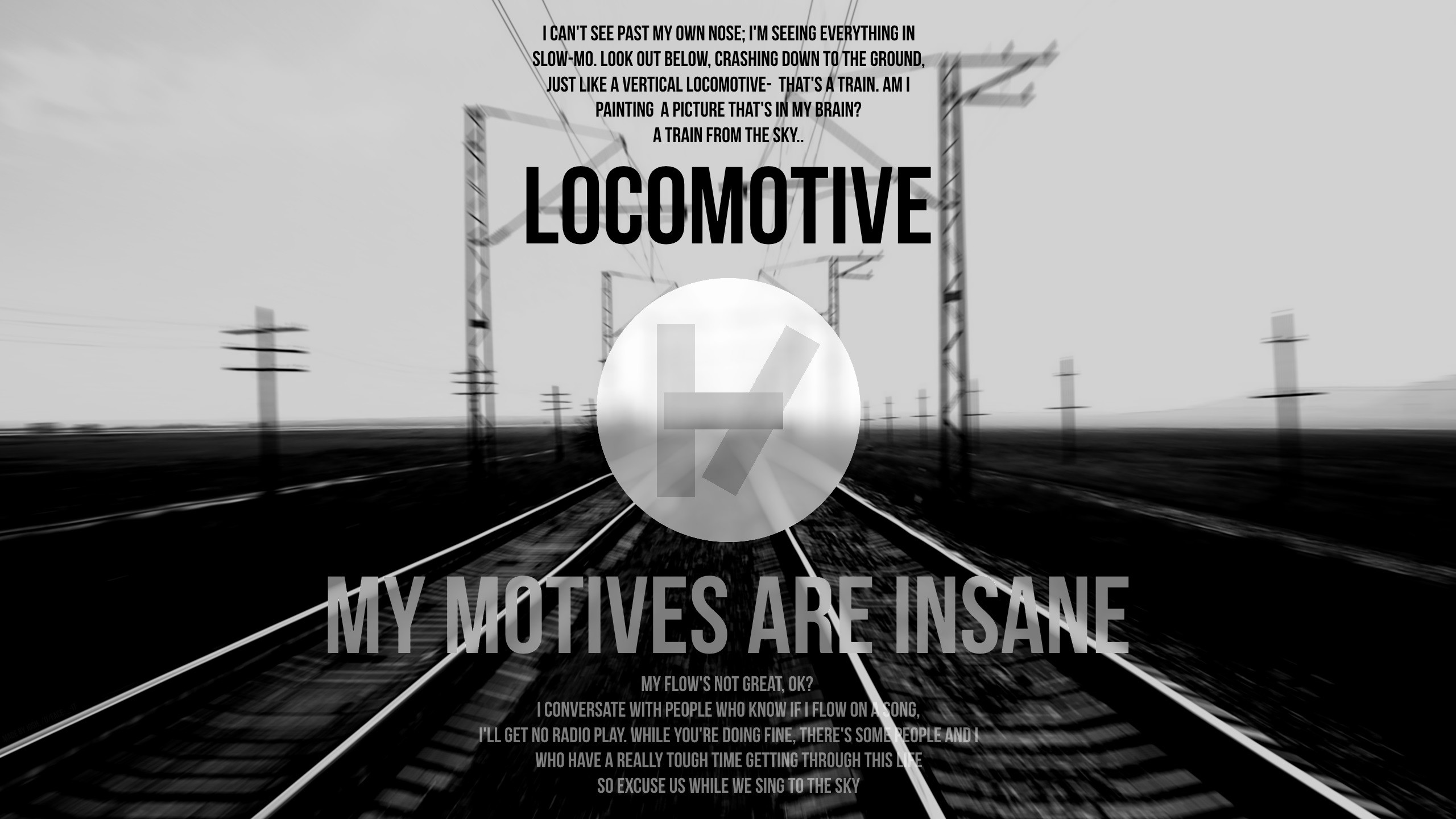 Twenty One Pilots, Migraine, Locomotive, Binari, Bianco e nero, 2K, sfondo per portatile